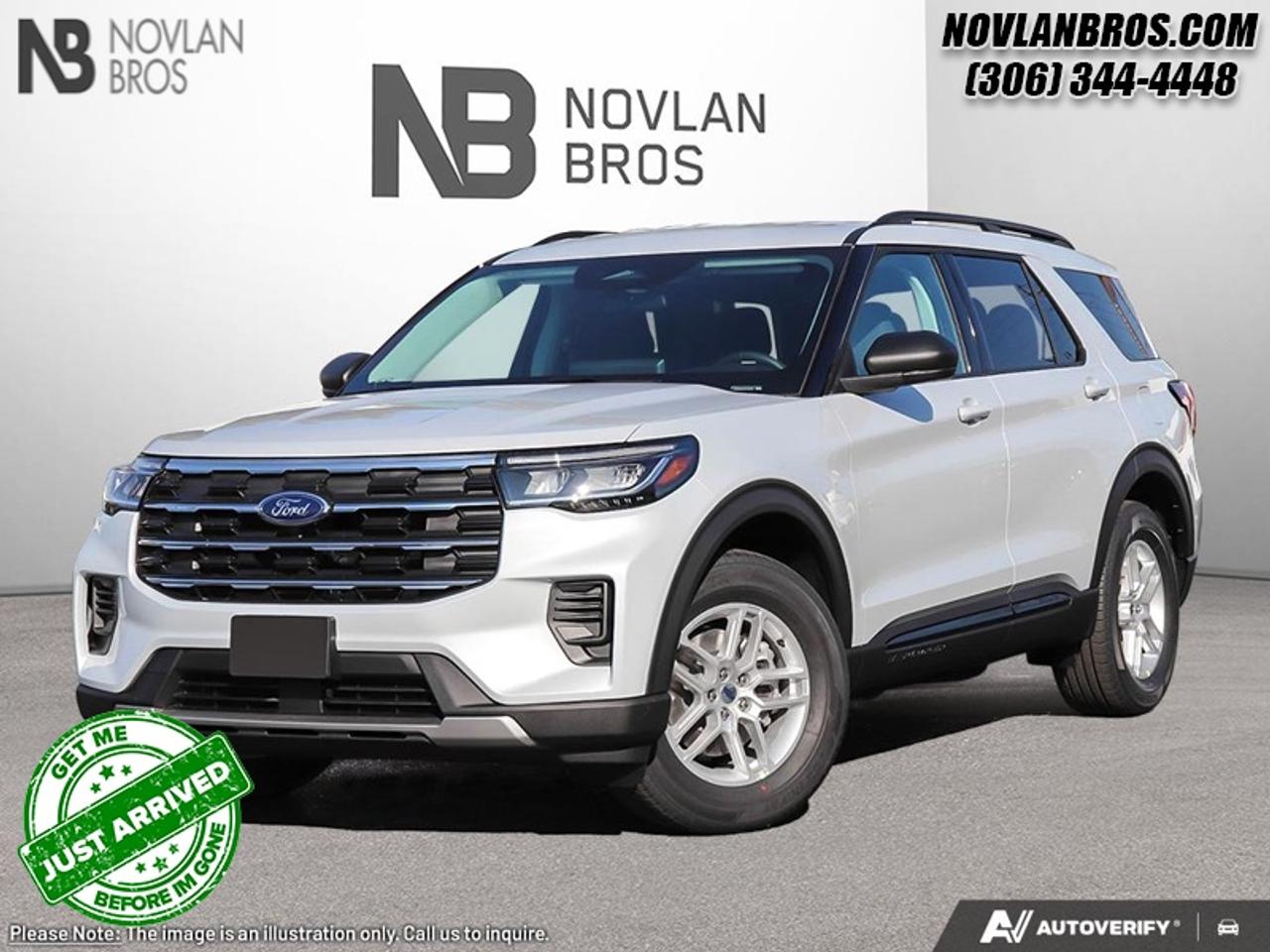 <b>Heated Seats,  Adaptive Cruise Control,  Lane Keep Assist,  Collision Alert,  Power Liftgate!</b><br> <br> Check out our great inventory of new vehicles at Novlan Brothers!<br> <br>Treat your family to refined luxury and comfort in this capable 2026 Ford Explorer.<br> <br>This Ford Explorer is the ultimate lifestyle vehicle with plenty of style and space for all of your passengers and cargo. It has the hauling capabilities of a midsize SUV combined with strong off-road capabilities. Whether your next family adventure is to the grocery store or over a high mountain pass, the Ford Explorer was built to get you there with ease.<br> <br>This Space White Metallic SUV has a 10 Speed Automatic transmission and is powered by a 300HP 2.3L 4 Cylinder Engine. <br> <br> Our Explorers trim level is Active. Standard features on this Explorer Active include FordPass Connect 5G mobile hotspot internet access, adaptive cruise control, smart device remote engine start, and a power liftgate for rear cargo access. On the inside, occupants are treated to heated front seats, voice-activated dual-zone climate control, and a 13.2-inch infotainment screen with wireless Apple CarPlay and Android Auto. Safety features also include lane keep assist with lane departure warning, collision mitigation, automatic emergency braking, evasion assist, and rear parking sensors. This vehicle has been upgraded with the following features: Heated Seats, Adaptive Cruise Control, Lane Keep Assist, Collision Alert, Power Liftgate, Mobile Hotspot.<br><br> View the original window sticker for this vehicle with this url <b><a href=http://www.windowsticker.forddirect.com/windowsticker.pdf?vin=1FMUK8DH1TGA49323 target=_blank>http://www.windowsticker.forddirect.com/windowsticker.pdf?vin=1FMUK8DH1TGA49323</a></b>.<br> <br>To apply right now for financing use this link: <a href=http://novlanbros.com/credit/ target=_blank>http://novlanbros.com/credit/</a><br> <br/>3.49% financing for 84 months. <br> Payments from <b>$756.94</b> monthly with $0 down for 84 months @ 3.49% APR O.A.C. ( Plus applicable taxes - Plus applicable fees ). Incentives expire 2026-06-01. See dealer for details. <br><br><br> Come by and check out our fleet of 20+ used cars and trucks and 80+ new cars and trucks for sale in Paradise Hill.  o~o