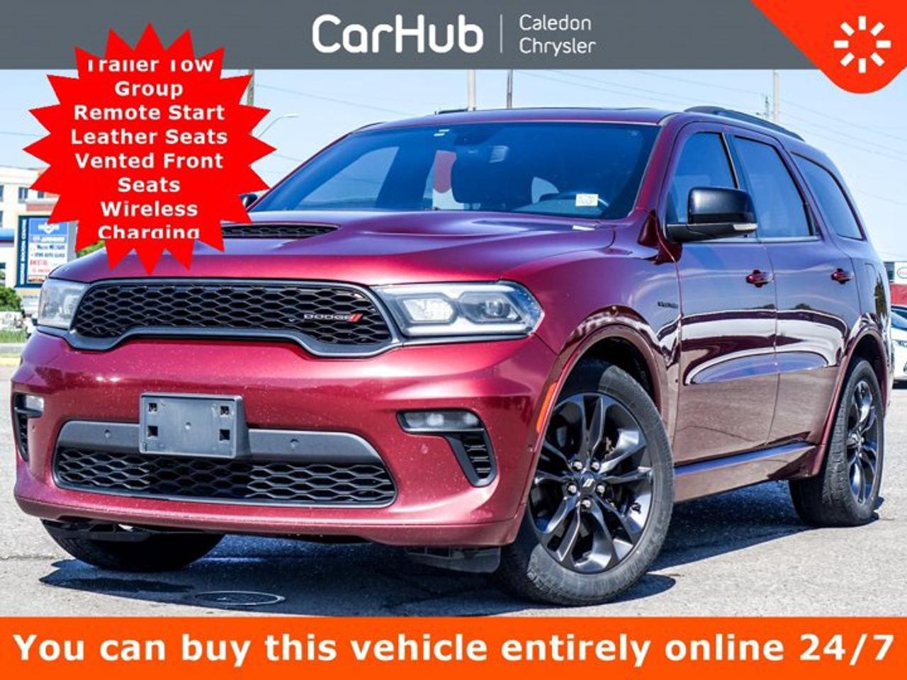 Great PriceCertified Pre-Owned,<p>This Dodge Durango R/T AWD 7 Seater delivers a Regular Unleaded V-8 5.7 L/345 engine powering this Automatic transmission.Trailer Brake Control, 4 & 7-Pin Wiring Harness,Class IV Hitch Receiver, Our advertised prices are for consumers (i.e. end users) only.</p><p> </p><p> </p><p>This vehicle is in excellent condition and has passed a multi point inspection. Vehicle detailed.</p><p> </p><p> </p><p>This Dodge Durango AWD 7 Seater Comes Equipped with These Options <br />Leather</p><p>Power sunroof</p><p>Front Ventilated Seats</p><p>ParkView Backup Camera</p><p>Heated Front and 2nd Row Seats</p><p>Sport Heated Leather Steering Wheel</p><p>Blind Spot Rear Cross Path Detection</p><p>Bluetooth Wireless Phone Connectivity</p><p>Power Tilt/Telescoping Steering Column</p><p>Dual Zone Front Automatic Air Conditioning</p><p>Integrated Navigation System w/Voice Activation</p><p>4G LTE Wi-Fi Hot Spot Mobile Hotspot Internet Access</p><p>Memory Settings -inc: Driver Seat, Door Mirrors and Audio, AM/FM/HD/Satellite w/Seek-Scan, Clock, Speed Compensated Volume Control, Aux Audio Input Jack, Steering Wheel Controls, Voice Activation and Radio Data System,12-Way Power Passenger Seat -inc: Power Recline, Height Adjustment, Fore/Aft Movement, Cushion Tilt and Power 4-Way Lumbar Support, 12-Way Power Driver Seat -inc: Power Recline, Height Adjustment, Fore/Aft Movement, Cushion Tilt and Power 4-Way Lumbar Support, Leather-Wrapped Door Trim Panels, Front Ventilated Seats, Floor Console w/Leather Armrest,</p><p> </p><p>Drive Happy with CarHub<br />*** All-inclusive, upfront prices -- no haggling, negotiations, pressure, or games</p><p>*** Purchase or lease a vehicle and receive a $1000 CarHub Rewards card for service</p><p>*** Purchase this vehicle fully online on CarHub websites</p><p> </p><p>Transparency Statement<br />USED VEHICLES: Online prices and payments are for finance purchases -- please note there is a $850 safety certification fee. if not Certified, then as per OMVIC Regulations the vehicle is deemed to be not drivable and Not Certified. Cash purchases for used vehicles have a $2,350 surcharge which includes the safety certification (the finance price + $2,350). NEW VEHICLES: New financed vehicles are subject to an $ 850 Processing Fee. New cars priced at over $100,000 including add-ons or accessories are subject to the additional federal luxury tax. While every effort is taken to avoid errors, technical or human error can occur, so please confirm vehicle features, options, materials, and other specs with your CarHub representative. This can easily be done by calling us or by visiting us at the dealership. CarHub used vehicles come standard with 1 key. If we receive more than one key from the previous owner, we include them with the vehicle. Additional keys may be purchased at the time of sale. Ask your Product Advisor for more details. Payments are only estimates derived from a standard term/rate on approved credit. Terms, rates and payments may vary. Prices, rates and payments are subject to change without notice. Please see our website for more details.</p><p> </p>