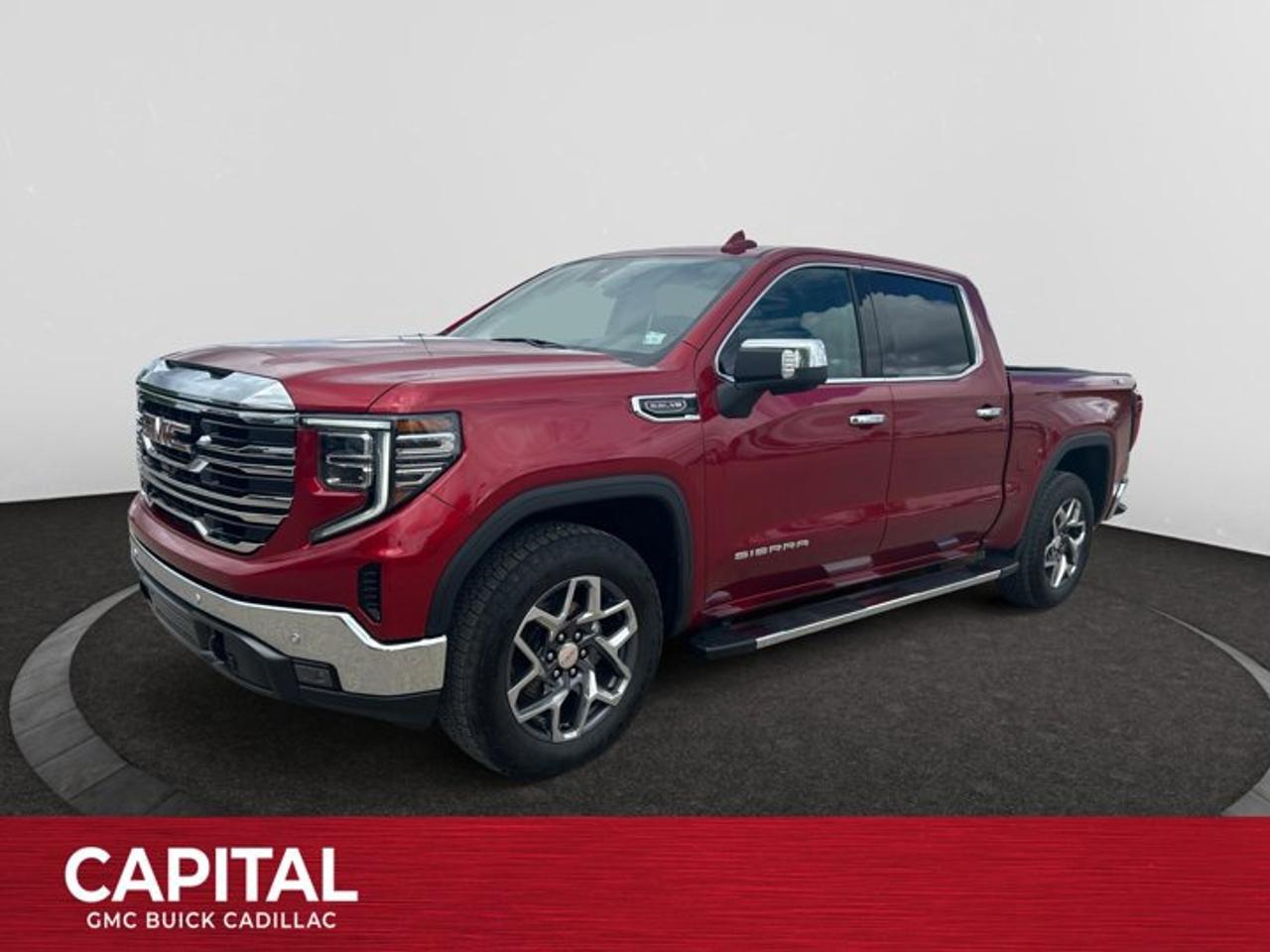 The 2024 GMC Sierra 1500 SLT Crew Cab 5.3L V8 is a full-size pickup truck that combines powerful performance, premium comfort, and advanced technology. Powered by a 5.3L EcoTec3 V8 engine producing 355 horsepower and 383 lb-ft of torque, paired with a smooth 10-speed automatic transmission, it delivers strong towing and hauling capability while maintaining everyday drivability. The spacious Crew Cab provides ample room for passengers and features a refined interior with leather-appointed seating, heated front seats, a heated steering wheel, dual-zone automatic climate control, and a large 13.4-inch touchscreen infotainment system with wireless Apple CarPlay and Android Auto. Advanced safety features include Forward Collision Alert, Automatic Emergency Braking, Lane Keep Assist with Lane Departure Warning, and a rear vision camera. With its bold exterior styling, versatile cargo bed, and premium amenities, the Sierra SLT is well suited for both demanding work tasks and comfortable family travel.P.S...Sometimes texting is easier. Text (or call) 306-801-9090 for fast answers at your fingertips!Dealer License #914248Disclaimer: All prices are plus taxes & fees. See dealer for Details. Dealer Permit # 914248