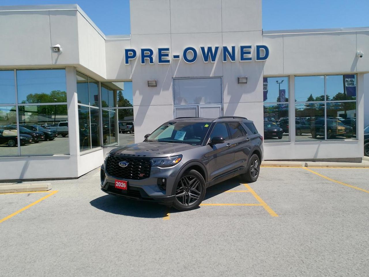 Experience the perfect blend of power, performance, and modern design with the 2026 Ford Explorer ST, now available at Brock Ford. This striking Grey Explorer ST has been driven just 9,897 km, offering you a nearly new driving experience with exceptional capability. Featuring Fords renowned ST performance enhancements, this SUV delivers exhilarating handling and a commanding presence on the road. Whether youre navigating city streets or exploring off the beaten path, the Explorer ST provides advanced technology, spacious comfort, and bold styling that stands out. Dont miss your chance to own this dynamic 2026 Explorer ST-visit Brock Ford today and elevate your driving adventure!

View more details at Brock Ford:
https://www.brockfordsales.com/used/search.html
Call us today: 1-905-357-5410