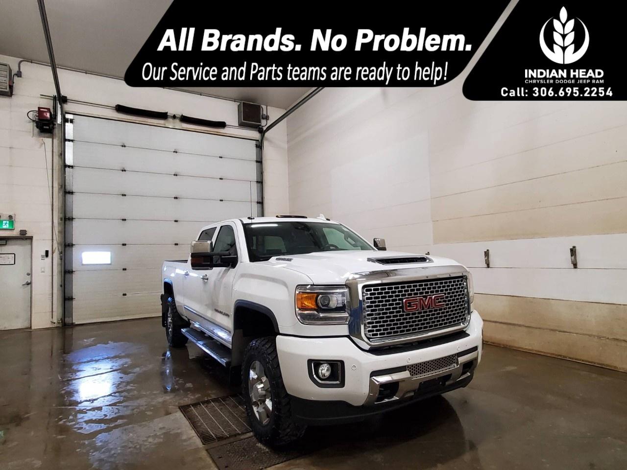 <p>The 2017 GMC Sierra 3500HD Denali 4WD Crew Cab combines premium luxury, heavy-duty diesel power, and exceptional towing capability into one impressive truck. Built to handle demanding workloads while delivering first-class comfort, this Sierra Denali stands at the top of GMC's heavy-duty lineup.</p><p>Powered by the legendary <strong>6.6L Duramax Turbo-Diesel V8 engine</strong> producing <strong>445 horsepower and 910 lb-ft of torque</strong>, paired with a robust <strong>automatic transmission</strong> and <strong>4WD system</strong>, this truck is built to confidently tow, haul, and perform in challenging conditions.</p><p>Finished in <strong>White</strong> with a sophisticated <strong>Black leather interior</strong>, the Denali trim delivers premium styling and refinement throughout the cabin.</p><p>This Sierra comes equipped with the <strong>Denali Preferred Equipment Group</strong>, featuring upscale amenities and advanced technology designed to enhance every drive.</p><p>Luxury features include <strong>heated and cooled front seats</strong>, <strong>heated rear seats</strong>, <strong>power-adjustable seats</strong>, <strong>leather seating surfaces</strong>, <strong>remote start</strong>, <strong>keyless entry</strong>, <strong>dual-zone climate control</strong>, and <strong>power running boards</strong> for added convenience and comfort.</p><p>Technology highlights include a <strong>navigation system</strong>, <strong>Bluetooth connectivity</strong>, <strong>satellite radio</strong>, <strong>Wi-Fi hotspot capability</strong>, <strong>smart device integration</strong>, and a premium infotainment system that keeps you connected wherever the road takes you.</p><p>Safety and driver-assistance features include <strong>lane departure warning</strong>, <strong>parking sensors</strong>, <strong>backup camera</strong>, <strong>cruise control</strong>, and a comprehensive suite of safety systems designed to provide confidence behind the wheel.</p><p>The Duramax diesel package also includes valuable heavy-duty equipment such as an <strong>integrated exhaust brake</strong>, <strong>engine block heater</strong>, and advanced towing capability that makes this truck an ideal choice for hauling trailers, equipment, RVs, or recreational gear.</p><p>With its Crew Cab configuration, premium Denali trim, proven Duramax diesel powertrain, and legendary GMC capability, this Sierra 3500HD is equally at home on the job site, towing down the highway, or serving as a comfortable daily driver.</p><p>Please confirm all vehicle details and features with our sales team and start the buying process today.</p>