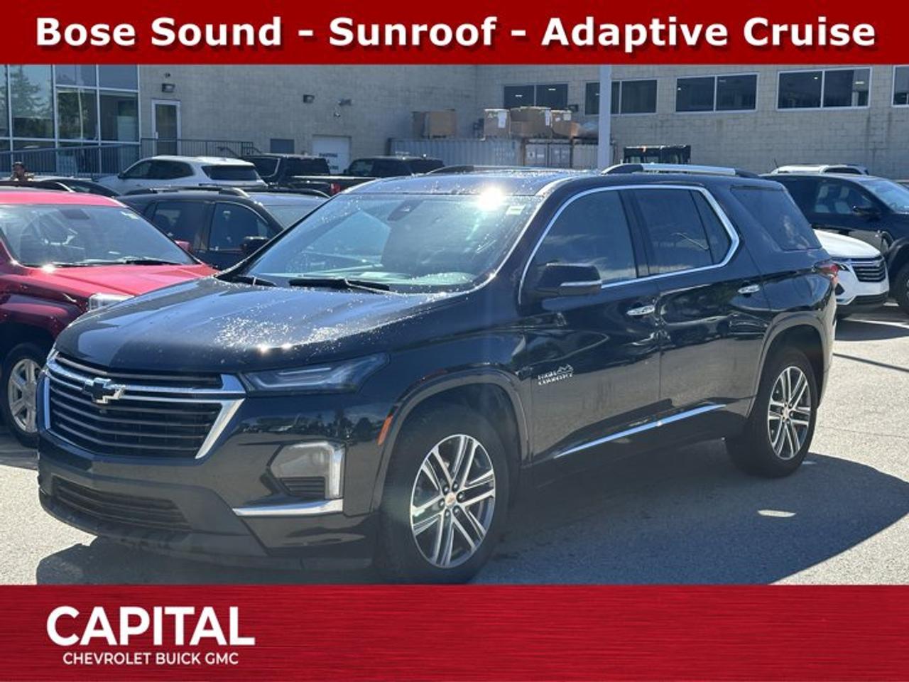 Recent Arrival!Ask for the Internet Department for more information or book your test drive today! Call 403-256-4960 for fast answers at your fingertips! Disclaimer: All prices are plus taxes. See dealer for details. AMVIC Licensed Dealer # B2020028.2023 Traverse 9-Speed Automatic AWD Traverse High Country, AWD, Leather, 20 Polished Aluminum Wheels, 8-Way Power Driver Seat Adjuster, Active Cruise Control, Bose Premium 10-Speaker Audio System Feature, Exterior Parking Camera Rear, Heated Driver & Front Passenger Seats, Heated Rear Outboard Seating Positions, Heated steering wheel, Power Liftgate, Power moonroof: Dual SkyScape, Preferred Equipment Group 2LZ, Ventilated Driver & Front Passenger Seats.