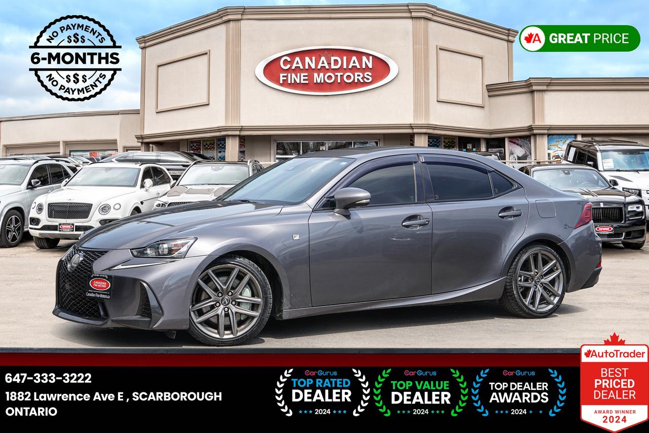 2017 Lexus IS AWD F-SPORT | NAVI | COOLED SEATS | SUNROOF | BSM