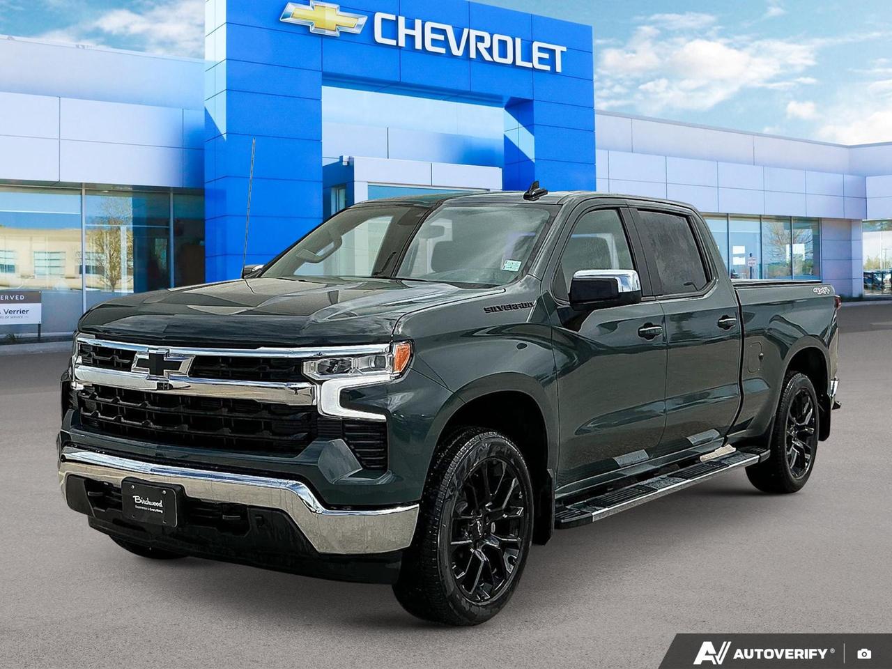 Price Includes Added Accessories Plus Engine Block Heater | Leather Package | Convenience Package II | Dark Essentials Package | LPO - Interior Floor Liners | Protection Package | LPO - Splash Guards, Molded, Front & Back, Black | Assist Steps, 6 Oval, Tubular, Chrome, Wheel to Wheel
The 2026 Chevrolet Silverado 1500 is ready to work and ready to impress. With a muscular 5.3L V8 engine, true 4-wheel drive, and a sharp Cypress Grey exterior paired with a Jet Black interior, this truck is built for those who demand capability and refinement in one package  and at just 150 km, its as fresh as it gets.

- 5.3L V8 engine with 4WD and auto-locking rear differential for serious towing and off-road capability
- Cypress Grey exterior with Jet Black interior  a bold, purposeful combination
- DURALIFE 4-wheel disc brakes with full ABS for confident stopping in any condition
- Electric Power Steering (EPS) with rack-and-pinion for precise, responsive handling
- StabiliTrak stability control with Proactive Roll Avoidance, trailer sway control, and hill start assist
- Teen Driver technology with in-vehicle report card  ideal for families with new drivers
- Comprehensive airbag system covering front, side, and head-curtain positions for all outboard occupants
- Wi-Fi Hotspot capable and steering wheel audio controls to keep you connected on the go

At Birchwood Chevrolet Buick GMC, were committed to making your buying experience straightforward and rewarding. Ready to get behind the wheel? Reserve this Silverado, start your purchase online at birchwoodchevrolet.ca, or contact us to book a test drive  were here to help every step of the way.
See three brands under one roof at Birchwood Chevrolet Buick GMC  the only place in Winnipeg where you can compare GMC, Chevrolet, and Buick all in one visit. Save yourself some time, see a great selection, and learn everything you need to know. 

Your Experience is Everything at Birchwood Chevrolet Buick GMC. 

Click, call (204) 837-5811, or visit Birchwood Chevrolet Buick GMC at the Birchwood Auto Park, 3965 Portage Avenue West at the Perimeter.

Dealer Permit #4240.
Dealer permit #4240