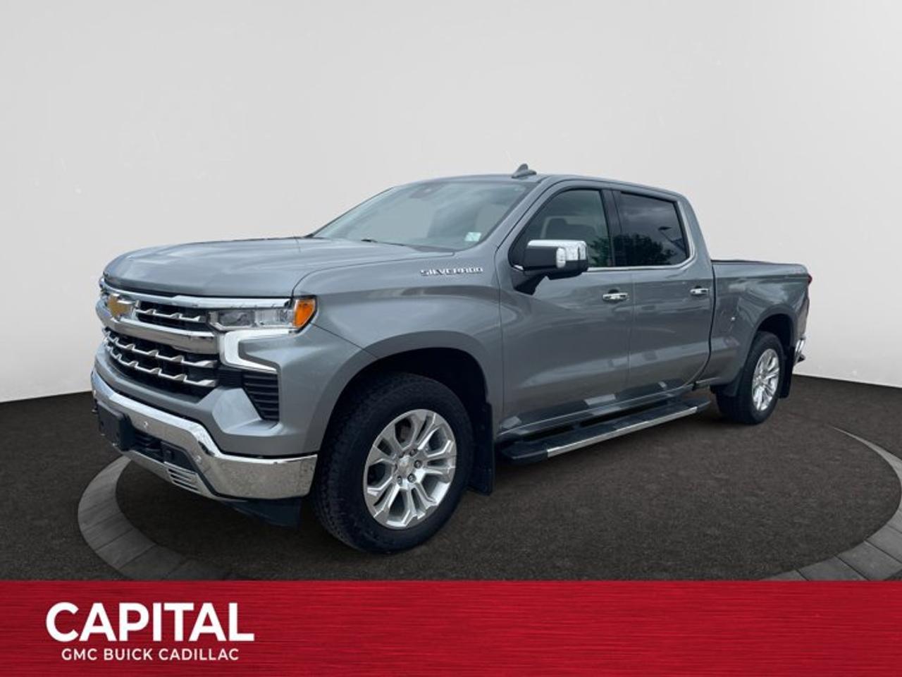 The 2024 Chevrolet Silverado 1500 LTZ 5.3L V8 is a premium full-size pickup truck that combines powerful performance, advanced safety technology, and upscale comfort. Powered by a 5.3L EcoTec3 V8 engine paired with a smooth 10-speed automatic transmission, it delivers strong horsepower, impressive towing capability, and confident everyday driving performance. The LTZ trim features a refined interior with leather-appointed seating, heated and ventilated front seats, a heated steering wheel, dual-zone automatic climate control, and a large touchscreen infotainment system with wireless Apple CarPlay and Android Auto compatibility. Equipped with the Safety Package, it adds advanced driver-assistance features such as Adaptive Cruise Control, Rear Cross Traffic Braking, Lane Change Alert with Side Blind Zone Alert, and enhanced collision avoidance technologies to provide added confidence on the road. With its bold exterior styling, spacious cabin, advanced technology, and exceptional capability, the Silverado 1500 LTZ is designed to deliver comfort, convenience, and performance for both work and everyday driving.P.S...Sometimes texting is easier. Text (or call) 306-801-9090 for fast answers at your fingertips!Dealer License #914248Disclaimer: All prices are plus taxes & fees. See dealer for Details. Dealer Permit # 914248