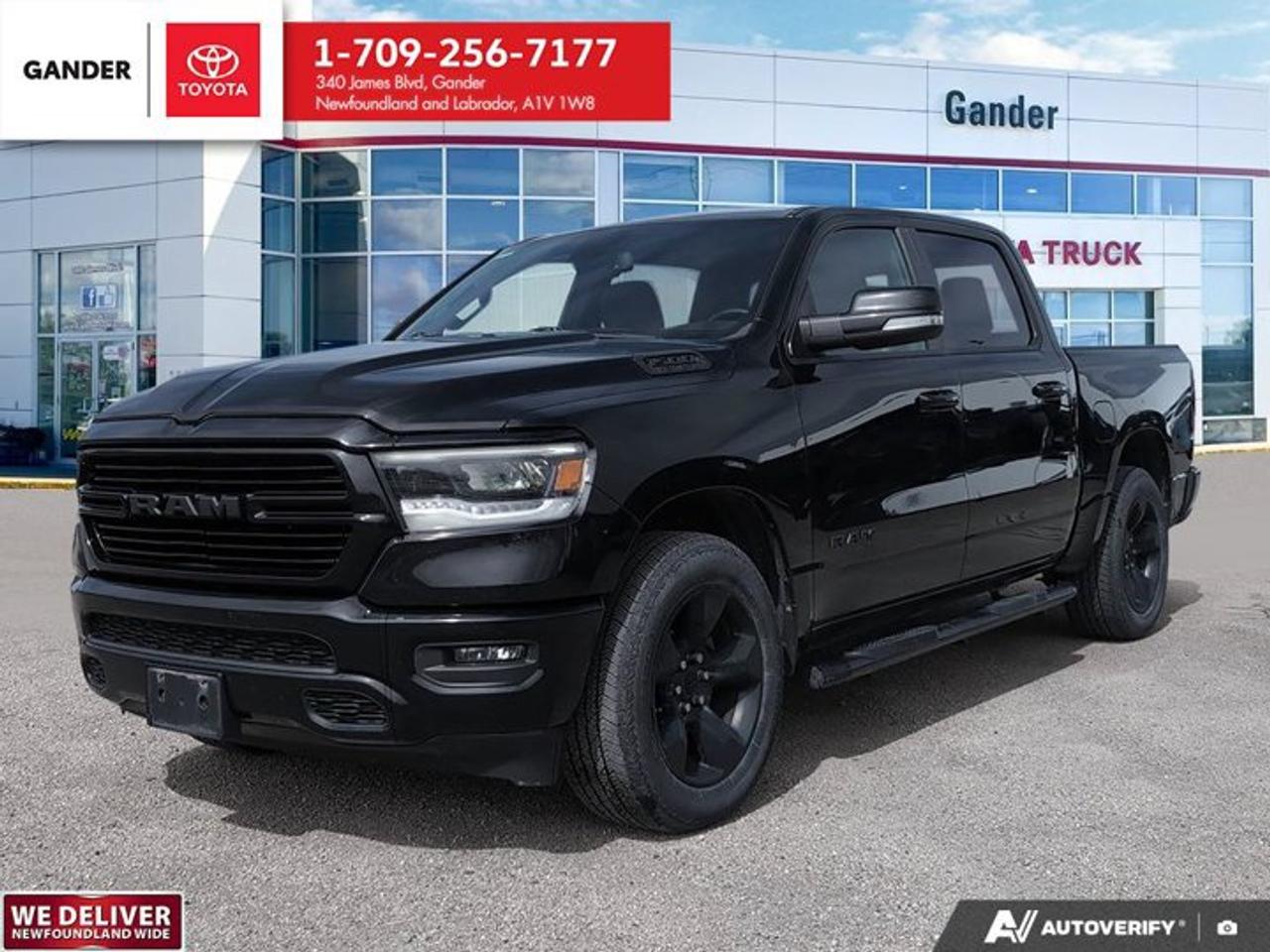 2019 Ram 1500 Sport / Rebel 4WD Crew Cab Brilliant Black Crystal (Steele Certified)Description:Turn heads and tackle any terrain with this aggressively styled Brilliant Black Crystal 2019 Ram 1500 Crew Cab. Combining the premium, color-matched look of the Sport trim with the rugged, off-road attitude of the Rebel, this truck is the ultimate blend of style and capability. Under the hood sits the legendary 5.7L HEMI V8 engine, delivering plenty of towing power and that classic rumble, paired with a smooth 8-speed automatic transmission and a robust 4WD system.With only 95,373 kilometers on the odometer, this truck is Steele Certified. This means it has successfully passed a rigorous, multi-point safety and quality inspection, qualifying it for exclusive added warranty protection and total peace of mind on the road. Inside, youll find a spacious, premium cabin loaded with modern tech, a massive touchscreen display, comfortable seating, and a rugged look that stands out in any parking lot.Dont miss your chance to own a low-kilometer, certified HEMI truck that looks this mean. Contact us today to schedule your test drive!Year/Make/Model: 2019 Ram 1500 Sport / RebelOdometer: 95,373 kmColor: Brilliant Black CrystalDrivetrain: 4WDCondition: Steele Certified