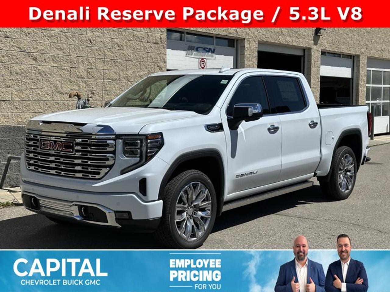 This GMC Sierra 1500 delivers a Gas V8 5.3L/325 engine powering this Automatic transmission. ENGINE, 5.3L ECOTEC3 V8 (355 hp [265 kW] @ 5600 rpm, 383 lb-ft of torque [518 Nm] @ 4100 rpm); featuring Dynamic Fuel Management (STD), Wireless, Apple CarPlay / Wireless Android Auto, Wireless Charging.* This GMC Sierra 1500 Features the Following Options *Wipers, front rain-sensing, Windows, power rear, express down, Windows, power front, drivers express up/down, Window, power, rear sliding with rear defogger, Window, power front, passenger express up/down, Wi-Fi Hotspot capable (Terms and limitations apply. See onstar.ca or dealer for details.), Wheels, 20 x 9 (50.8 cm x 22.9 cm) multi-dimensional polished aluminum, Wheelhouse liners, rear (Deleted with (PCP) Denali CarbonPro Edition.), Wheel, 17 x 8 (43.2 cm x 20.3 cm) full-size, steel spare, USB Ports, 2, Charge/Data ports located inside centre console.* Visit Us Today *Live a little- stop by Capital Chevrolet Buick GMC Inc. located at 13103 Lake Fraser Drive SE, Calgary, AB T2J 3H5 to make this car yours today!