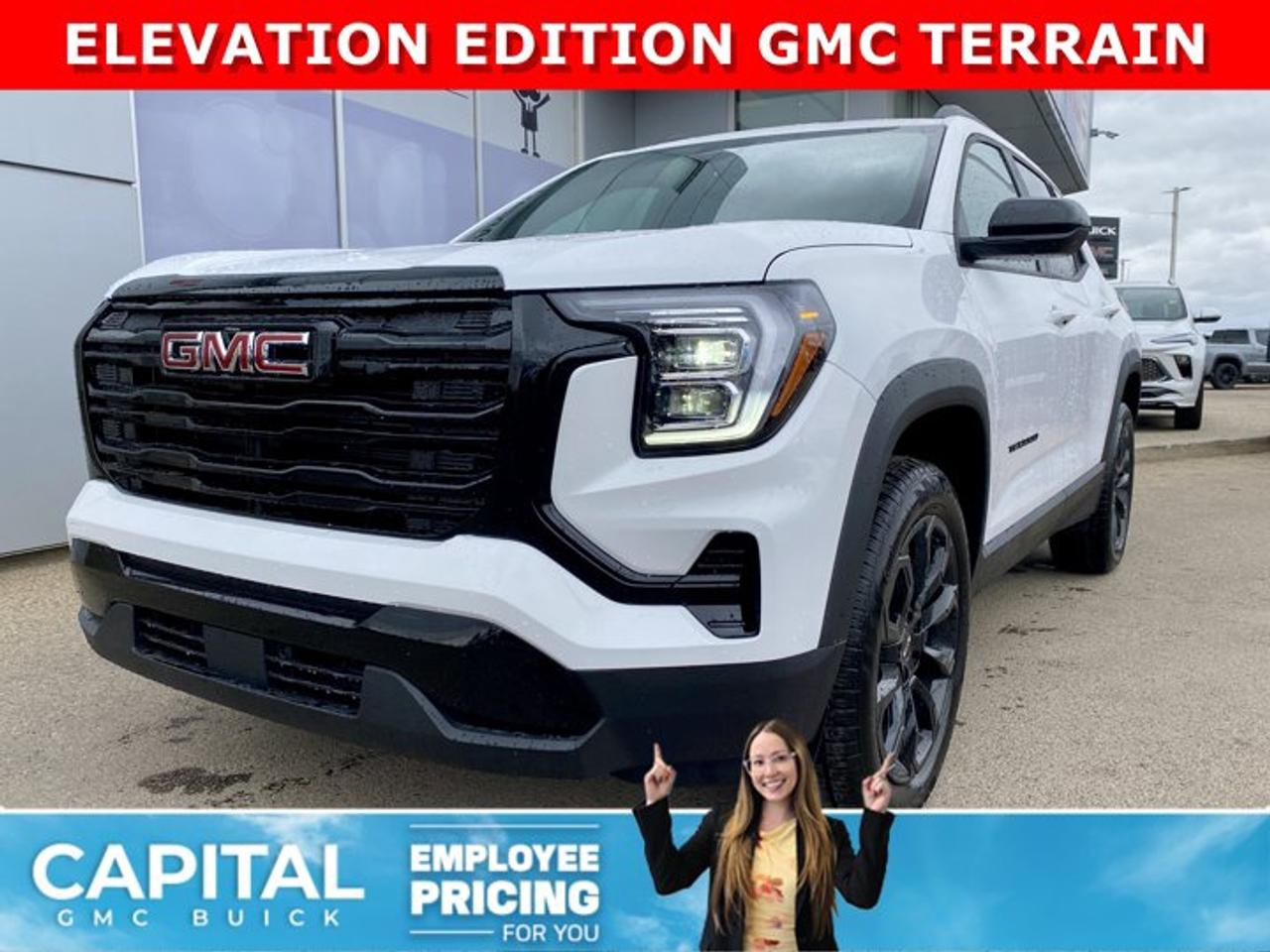 Dont miss out on this 2026 GMC Terrain Elevation MIDNIGHT EDITION! Fully equipped with amazing options like Heated Seats, Heated Steering, Remote Start, Adaptive Cruise Control, Apple CarPlay / Android Auto, Rear Park Assist, Black Wheels and Trim, and so much more... CALL NOWAsk for the Internet Department for more information or book your test drive today! Text 587-400-9276 for fast answers at your fingertips!AMVIC Licensed Dealer - Licence Number B1044900Disclaimer: All prices are plus GST and include all cash credits and loyalties. See dealer for details. AMVIC Licensed Dealer # B1044900