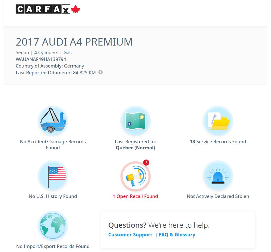 2017 Audi A4 Komfort Quattro TFSI+CLEAN CARFAX Photo3