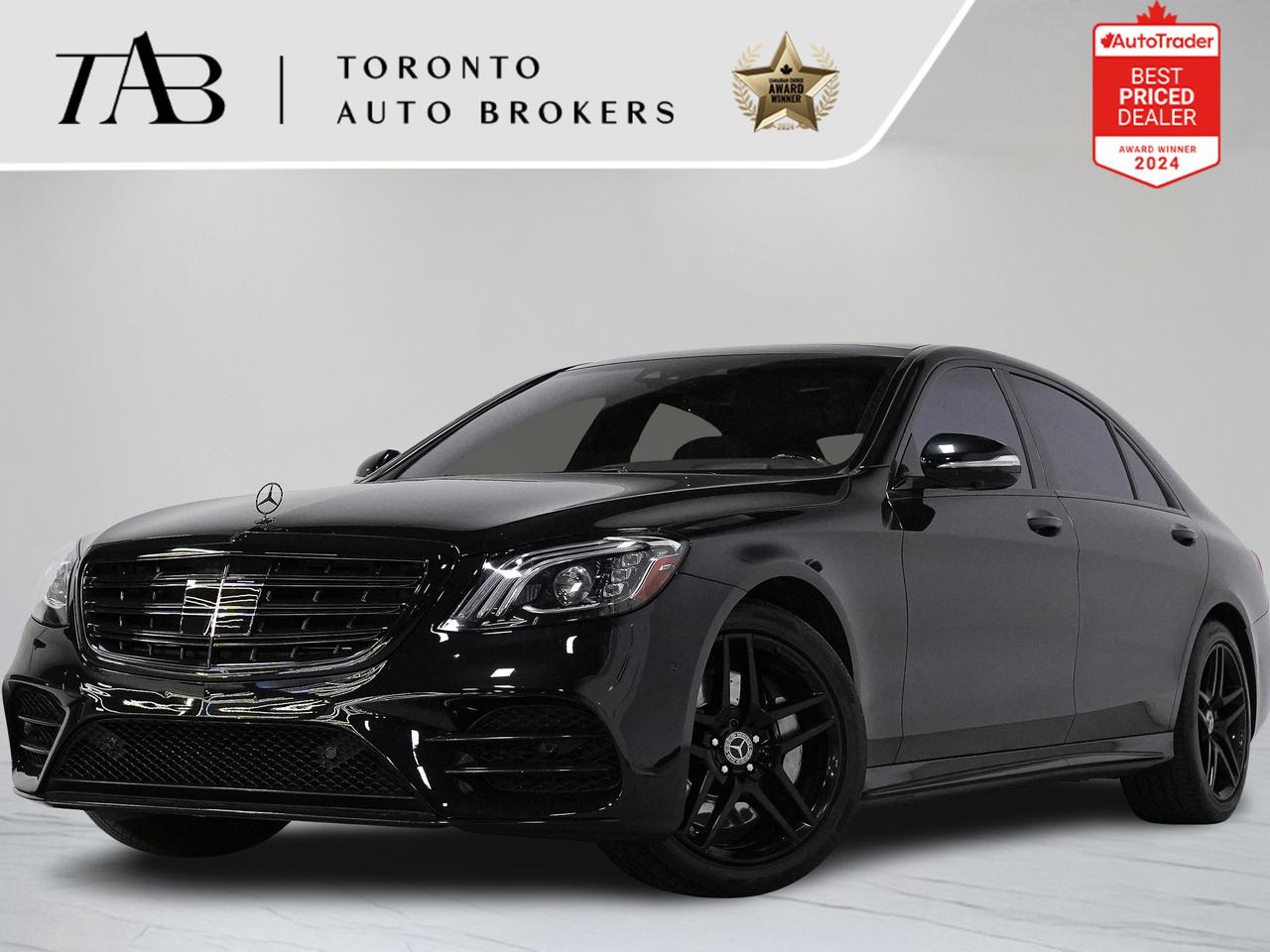 This 2019 Mercedes-Benz S 560 is a local Ontario vehicle that represents the pinnacle of luxury, refinement, and performance. Powered by a smooth and powerful twin-turbocharged V8 engine, the S-Class delivers an exceptionally comfortable and effortless driving experience while surrounding occupants with world-class craftsmanship and advanced technology. Equipped with the AMG Package and Premium Package, this flagship sedan offers a perfect balance of elegant styling, premium comfort, and cutting-edge innovation.

Key Features:

AMG Sport Package
Premium Package
19-Inch AMG Alloy Wheels
Panoramic Sunroof
Nappa Leather Upholstery
Heated Front and Rear Seats
Ventilated Front Seats
Heated Steering Wheel
Power Front Seats with Memory Function
Burmester Premium Surround Sound System
Navigation System
Soft-Close Doors

NOW OFFERING 3 MONTH DEFERRED FINANCING PAYMENTS ON APPROVED CREDIT. 

WE OFFER THE BEST FINANCE RATES, AND DONT CHARGE ANY FINANCING FEE

Looking for a top-rated pre-owned luxury car dealership in the GTA? Look no further than Toronto Auto Brokers (TAB)! Were proud to have won multiple awards, including the 2024 AutoTrader Best Priced Dealer, the 2026 Best in Business award, the 2025 CarGurus Award, the 2026 Top Choice Award, the 2026 Dealer Rater Consumer Satisfaction Award, the 2026 Canadian Choice Award, the 2026 Three Best Rated Dealer Award, and many more!

With 30 years of experience serving the Greater Toronto Area, TAB is a respected and trusted name in the pre-owned luxury car industry. Our 30,000 sq.Ft indoor showroom is home to a wide range of luxury vehicles from top brands like BMW, Mercedes-Benz, Audi, Porsche, Land Rover, Jaguar, Aston Martin, Bentley, Maserati, and more. And we dont just serve the GTA, were proud to offer our services to all cities in Canada, including Vancouver, Montreal, Calgary, Edmonton, Winnipeg, Saskatchewan, Halifax, and more.

At TAB, were committed to providing a no-pressure environment and honest work ethics. As a family-owned and operated business, we treat every customer like family and ensure that every interaction is a positive one. Come experience the TAB Lifestyle at its truest form, luxury car buying has never been more enjoyable and exciting!

We offer a variety of services to make your purchase experience as easy and stress-free as possible. From competitive and simple financing and leasing options to extended warranties, aftermarket services, and full history reports on every vehicle, we have everything you need to make an informed decision. We welcome every trade, even if youre just looking to sell your car without buying, and when it comes to financing or leasing, we offer same day approvals, with access to over 50 lenders, including all of the banks in Canada. Feel free to check out your own Equifax credit score without affecting your credit score, simply click on the Equifax tab above and see if you qualify.


Call us today or visit our website to learn more about our inventory and services. And remember, all prices exclude applicable taxes and licensing, and vehicles can be certified at an additional cost of $999.
