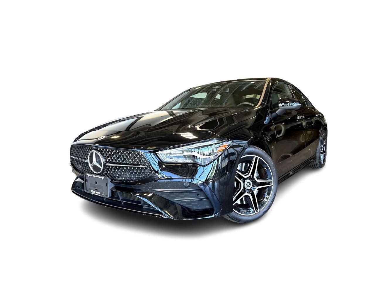 Active Blind Spot Assist, Active Distance Assist DISTRONIC&reg;, Active Emergency Stop Assist, Active Lane Keeping Assist, Active Speed Limit Assist, Active Steering Assist, Advanced Sound System, AMG Line, AMG Line with Night Package, AMG Velour Floor Mats, AMG&reg; Style Front & Rear Bumpers, Assistance Package, Burmester Surround Sound System, Drivers Assistance Package, Enhanced Stop and Go, Evasive Steering Assist, Exclusive Trim, Front Sport Seats, Illuminated Door Sills, Map-Based Speed Adaptation, MB Navigation, MBUX Navigation Premium, MBUX Online Music Streaming, Navigation Services, Night Package, PRE-SAFE&reg;, Sound Personalization, Sport Steering Wheel, Traffic Sign Assist, Wheels: 18" AMG 5-Twin-Spoke Aero Bi-Colour.   2025 Mercedes-Benz CLA CLA 250 Night Black 8-Speed Manual 2.0L I4 Turbocharged 4MATIC&reg;  Certified. Certification Program Details: &middot; 169+ Point Quality & Safety Inspection, Road-Tested, Star Certified Pre-Owned Warranty for up to 6 Years, 5-Day/600-Km Exchange Policy, 24/7, Personal Assistance, Trip Interruption, Coverage under six years old Fewer than 120,000 Km, CARFAX&reg; Vehicle History Report Not every vehicle qualifies as a Mercedes-Benz Certified Pre-Owned (CPO). First, it must meet strict criteria that ensure its structure and appearance are up to brand standards and undergo robust interior and exterior inspections. We provide all recall campaigns and completed standard services, and the tires meet Mercedes-Benz factory standards. Buy and drive confidently, knowing your vehicle looks and performs like new. Call us today to book a test drive. We want your vehicle! If youre selling or considering a trade-in, we offer a quick, easy experience with competitive cash value. We can also help to pay out liens. Are you looking for financing options? We work with every major lender to secure the best solution for your needs. Plus, customers who lease via Dilawri Leasing are eligible to receive a reduction of up to 0.25% off existing rates.* Canadas largest automotive group, Dilawri, proudly offers outstanding new and pre-owned products and memorable customer service. The companys network represents 38 automotive brands at 82 franchised dealerships in Canada and the US. Dilawri is committed to leadership in business and the communities it serves. Since 2002, the Dilawri Foundation has contributed millions of dollars to charitable causes. Legal * &copy; Dilawri Group of Companies. Offer provided through Dilawri LeasingTM on approved credit. An up to 0.25% rate reduction is available on Dilawri Certified pre-owned vehicles only. The customer will receive a 0.25% reduction on lease or finance rates currently available through Dilawri Leasing to a minimum of 0% APR. Some conditions apply. Contact your local Dilawri franchised dealership for details.   Discover Your Next Vehicle at Mercedes-Benz Vancouver &ndash; Where Quality Meets Confidence.  With over 50 years of serving the Vancouver community, Mercedes-Benz Vancouver is your trusted source for premium used vehicles. Were proud to be named one of AutoTraders Best Price Dealers of 2024, a reflection of our commitment to fairness, transparency, and outstanding value.  No Surprises, Just Great Pricing We use live market data to ensure every car is priced to sell, with no additional fees or gimmicks. What you see is what you pay &mdash; just add taxes. Our advertised price includes all fees up front.  Every Vehicle Reconditioned to Perfection Each vehicle undergoes a thorough inspection and reconditioning by our certified technicians, so you can drive away with total peace of mind. Free CarFax reports and maintenance history are provided when available.  Tailored Financing & Leasing Options Our in-house finance team will help you find the perfect plan, whether youre buying or leasing. Well make your dream car a reality with competitive rates and flexible options.  Visit Us Today Were located just minutes from downtown Vancouver at 550 Terminal Avenue.