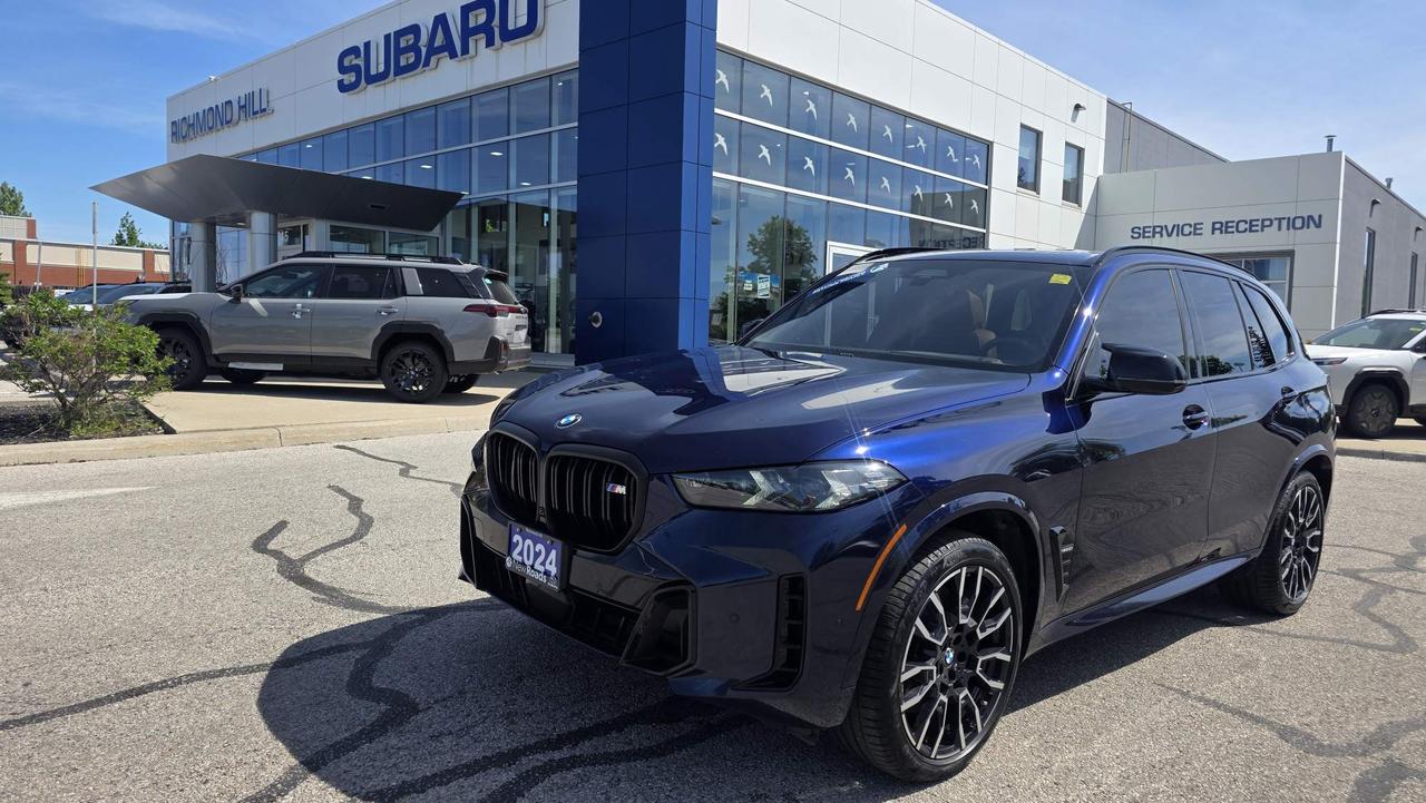 <h2><strong>Executive Luxury Meets Rocket Ship Performance: 2024 BMW X5 M60i xDrive</strong></h2>

<p>Why choose between a sensible family hauler and a track-ready beast when you can have both?</p>

<p>This isnt just a sport utility vehicleexcuse us, BMW calls it a <strong>Sports Activity Vehicle</strong>its a twin-turbocharged masterclass in automotive dominance. Whether youre making a grocery run or carving up backroads, the 2024 X5 M60i turns every mundane errand into an absolute event.</p>

<h3>The Highlights (Thatll Make You Smile)</h3>

<ul>
 <li>
 <p><strong>The Heart of a Beast:</strong> Packed with a TwinPower Turbo V8 paired with mild-hybrid technology. It delivers effortless, pin-you-to-your-seat acceleration whenever your right foot gets a little heavy.</p>
 </li>
 <li>
 <p><strong>xDrive Confidence:</strong> BMWs intelligent All-Wheel Drive system keeps you completely glued to the tarmac, meaning Ontario winters dont stand a chance.</p>
 </li>
 <li>
 <p><strong>M-Sport DNA:</strong> Aggressive styling, menacing road presence, and an exhaust note that will put a smile on your face every single time you hit the push-start button.</p>
 </li>
 <li>
 <p><strong>First-Class Cockpit:</strong> Features the stunning BMW Curved Display, ultra-premium materials, and enough cutting-edge tech to make a spaceship look outdated.</p>
 </li>
</ul>
<p><span style=font-size:16px><span style=color:#3498db><strong>Richmond Hill&rsquo;s Subaru Certified Pre-Owned (RHSCPO)</strong></span></span></p>

<p><span style=color:#3498db><strong>Qualifying RHSCPO Vehicles (RHSCPO Badged Vehicles)</strong></span></p>

<p><strong>- &nbsp; &nbsp; &nbsp; Exclusive Selection of Pre-Owned Subaru Vehicles</strong></p>

<p><strong>- &nbsp; &nbsp; &nbsp; 160-Point Inspection By Subaru Trained Technicians and Subaru Approved Parts</strong></p>

<p><strong>- &nbsp; &nbsp; &nbsp; 24-Hour Roadside Assistance</strong></p>

<p><strong>- &nbsp; &nbsp; &nbsp; MySubaru Connected Services 1 Year Free Subscription (on equipped vehicles)</strong></p>

<p><strong>- &nbsp; &nbsp; &nbsp; Guarantee Carfax Claims Under $5000</strong></p>

<p><span style=color:#3498db><strong>RHSCPO Warranty Coverage</strong></span></p>

<p><strong>- &nbsp; &nbsp; &nbsp; Pre-Owned Subarus Up To 8 Model Years with <160,000km Include A 3 Month 5,000km Subaru Warranty</strong></p>

<p><strong>- &nbsp; &nbsp; &nbsp; Pre-Owned Subarus Up To 5 Model Years with <100,000km Still Under New Vehicle Limited Warranty Expiring Within 6 Months Or 10,000km Include A 42 Month - 70,000km Warranty From The Original In-Service Date.</strong></p>

<p><strong>- &nbsp; &nbsp; Pre-Owned Subarus Up To 5 Model Years with <100,000km With Expired New Vehicle Limited Warranty Includes a 6M - 10,000km Subaru Warranty</strong></p>

<p><em><strong><span style=font-size:16px>**All advertising pricing is for financing purchases, all cash purchases will have a&nbsp;surcharge.&nbsp;Visit us&nbsp;for our cash price or call/email us for more details.</span></strong></em></p>

<p><em><strong>***Surcharge rates based on the selling price</strong></em></p>

<p><em><strong>$0-$9,999&nbsp;= $0 </strong></em></p>

<p><em><strong>$10,000-$19,999=$1,250 </strong></em></p>

<p><em><strong>$20,000-$29,999=$1750 </strong></em></p>

<p><em><strong>$30,000-$39,999=$2200 </strong></em></p>

<p><em><strong>$40,000+ =$2500</strong></em></p>

<p><span style=color:#3498db><strong>ALL PRE-OWNED VEHICLES INCLUDE:</strong></span></p>

<p><strong>- &nbsp; &nbsp; &nbsp; Safety Certification completed to the highest standards by Factory Trained Technicians</strong></p>

<p><strong>- &nbsp; &nbsp; &nbsp; Complimentary Oil Change</strong></p>

<p><strong>- &nbsp; &nbsp; &nbsp; Full Exterior + Interior Detailing</strong></p>

<p><strong>- &nbsp; &nbsp; &nbsp; Full Tank of Gas</strong></p>

<p><strong>- &nbsp; &nbsp; &nbsp; Accident Report</strong></p>

<p><span style=color:#3498db><strong>WHY BUY FROM RICHMOND HILL SUBARU?</strong></span></p>

<p><strong>- &nbsp; &nbsp; &nbsp; All of our Pre-Owned Vehicles include our &ldquo;Market Value Pricing&rdquo;. We use sophisticated software to determine the lowest price we can sell our vehicles for, and then give you that low price right upfront.</strong></p>

<p><strong>- &nbsp; &nbsp; &nbsp; We provide a safe and easy way that you can complete your entire purchase from the comfort of your home.</strong></p>

<p><strong>- &nbsp; &nbsp; &nbsp; We do everything possible to make it fun and easy to do business with us. Read some of our Google reviews to see what our customers say.</strong></p>

<p><span style=color:#3498db><strong>FINANCING AVAILABLE:</strong></span></p>

<p><strong>- &nbsp; &nbsp; &nbsp; Trouble credit? New credit? Good credit? We offer financing for every kind of credit and we treat everyone with the same level of respect.</strong></p>

<p><strong>- &nbsp; &nbsp; &nbsp; Our Financial Service Managers will work until they secure the lowest rate possible on your behalf.</strong></p>

<p><strong>KEYS:</strong>&nbsp;All of NewRoads Richmond Hill Subaru&nbsp;Pre-Owned Vehicles are sold with one key. If we received a second&nbsp;key from the previous owner it will be included&nbsp;with the vehicle. If not, additional keys may be purchased from our Parts Department at the time of sale.</p>

<p><span style=color:#3498db><strong>We Also Offer</strong></span></p>

<p><strong>- &nbsp; &nbsp; &nbsp; Custom plans to protect your vehicle mechanically.</strong></p>

<p><strong>- &nbsp; &nbsp; &nbsp; Custom plans to protect your vehicle&rsquo;s appearance.</strong></p>

<p><strong>- &nbsp; &nbsp; &nbsp; Accessories to customize and personalize your vehicle.</strong></p>

<p><strong>**Prices are ALL IN. HST and Licensing are not included.</strong></p>

<p><strong>Richmond Hill Subaru also offers an online purchasing option so you can research, and even purchase, right from the comfort and safety of your couch, or any combination of online or in-store that works for you. Our team will be available to help you and walk you through the process.</strong></p>

<p><span style=color:#2980b9><strong>Find more details at https://www.richmondhillsubaru.com or call 905-883-3555 for more information or to make an appointment.</strong></span></p>