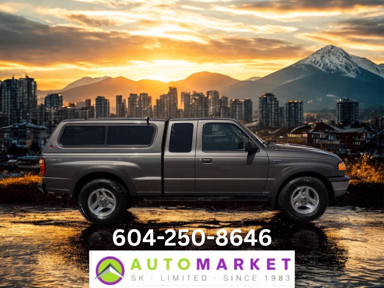 CALL OR TEXT KARL @ 6-0-4-2-5-0-8-6-4-6 FOR INFO & TO CONFIRM WHICH LOCATION.<br /><br />BEAUTIFUL MAZDA B4000 4X4 WITH THE 5 SPEED MAUAL TRANSMISSION. LOADED WITH FULL POWER GROUP, A/C AND CRUISE CONTROL. THROUGH THE SHOP, IN GREAT SHAPE AND READY TO GO. IT NEEDS NOTHING.&nbsp;<br /><br />2 LOCATIONS TO SERVE YOU, BE SURE TO CALL FIRST TO CONFIRM WHERE THE VEHICLE IS.<br /><br />We are a family owned and operated business for 40 years. Since 1983 we have been committed to offering outstanding vehicles backed by exceptional customer service, now and in the future. Whatever your specific needs may be, we will custom tailor your purchase exactly how you want or need it to be. All you have to do is give us a call and we will happily walk you through all the steps with no stress and no pressure.<br /><br />&nbsp; &nbsp; &nbsp; &nbsp; &nbsp; &nbsp; &nbsp; &nbsp; &nbsp; &nbsp; &nbsp; &nbsp; &nbsp; &nbsp; &nbsp; &nbsp; &nbsp; &nbsp; &nbsp; &nbsp; &nbsp; &nbsp; WE ARE THE HOUSE OF YES!<br /><br />ADDITIONAL BENEFITS WHEN BUYING FROM SK AUTOMARKET:<br /><br />-ON SITE FINANCING THROUGH OUR 17 AFFILIATED BANKS AND VEHICLE&nbsp; &nbsp; &nbsp; &nbsp; &nbsp; &nbsp; &nbsp; &nbsp; &nbsp; &nbsp; &nbsp; &nbsp; &nbsp; &nbsp; &nbsp; &nbsp; &nbsp; &nbsp; &nbsp; &nbsp; &nbsp; &nbsp; &nbsp; &nbsp; &nbsp; &nbsp;FINANCE COMPANIES.<br />-IN HOUSE LEASE TO OWN PROGRAM.<br />-EVERY VEHICLE HAS UNDERGONE A 120 POINT COMPREHENSIVE INSPECTION.<br />-EVERY PURCHASE INCLUDES A FREE POWERTRAIN WARRANTY.<br />-EVERY VEHICLE INCLUDES A CARFAX AND ICBC DAMAGE REPORT.<br />-EVERY VEHICLE IS GUARANTEED LIEN FREE.<br />-DISCOUNTED RATES ON PARTS AND SERVICE FOR YOUR NEW CAR AND ANY OTHER&nbsp; &nbsp;FAMILY CARS THAT NEED WORK NOW AND IN THE FUTURE.<br />-43 YEARS IN THE VEHICLE SALES INDUSTRY.<br />-A+++ MEMBER OF THE BETTER BUSINESS BUREAU.<br />-RATED&nbsp;TOP DEALER BY CARGURUS 8 YEARS IN A ROW<br />-MEMBER&nbsp;IN GOOD STANDING WITH THE VEHICLE SALES AUTHORITY OF BRITISH&nbsp; &nbsp;COLUMBIA.<br />-MEMBER OF THE AUTOMOTIVE RETAILERS ASSOCIATION.<br />-COMMITTED CONTRIBUTOR TO OUR LOCAL COMMUNITY AND THE RESIDENTS OF BC.<br /> This vehicle has been Fully Inspected, Certified and Qualifies for Our Free Extended Warranty.Don't forget to ask about our Great Finance and Lease Rates. We also have a Options for Buy Here Pay Here and Lease to Own for Good Customers in Bad Situations. 2 locations to help you, White Rock and Langley. Be sure to call before you come to confirm the vehicles location and availability or look us up at www.automarketsales.com. White Rock 604-542-4970 and Langley 604-533-1310. Serving Surrey, Delta, Langley, Richmond, Vancouver, all of BC and western Canada. Financing & leasing available. CALL SK AUTOMARKET LTD. 6045424970. Call us toll-free at 1 877 813-6807. $999 Documentation fee (negotiable) and applicable taxes are in addition to advertised prices. LANGLEY LOCATION DEALER# 40038 S. SURREY LOCATION DEALER #9987