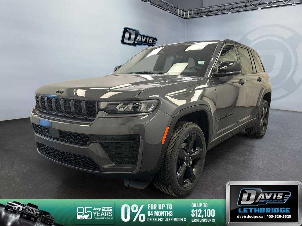 <p>Introducing the 2026 Gray Jeep Grand Cherokee Altitude 4x4, a robust SUV designed for optimal driving experience on any terrain with its advanced 4x4 drivetrain and easy handling. </p><p><strong>Exterior Features:</strong></p><ul><li>Rain-Sensing Windshield Wipers</li><li>Body Colour Door Handles</li><li>Dual Exhaust Tips</li><li>Exterior Accents with Dark Neutral Metallic</li><li>Power Liftgate</li><li>Alloy Wheels</li></ul><p><strong>Interior Features:</strong></p><ul><li>Black Headliner and An-Teak/Satin Chrome Interior Accents</li><li>Heated Front Seat(s) and Heated Mirrors</li><li>Power Sunroof</li><li>Seating for all with Comfort-Driven Power Seats</li><li>Convenient Keyless Entry</li><li>Wireless Charging Pad for Efficient Experience</li><li>115-Volt Auxiliary Power Outlet</li></ul><p><strong>Technology & Safety Features:</strong></p><ul><li>Navigation System with GPS Navigation</li><li>12.3" Touchscreen Display</li><li>SiriusXM with 360L On-Demand Content</li><li>Connected Travel & Traffic Services</li><li>Intersection Collision Assist System</li><li>Active Driving Assist System</li><li>Selec-Terrain System for Optimal Handling</li><li>Smart Device Integration and Wi-Fi Hotspot</li><li>Advanced Parking Sensors</li><li>Adaptive Cruise Control</li><li>Traffic Sign Recognition with Lane Assist</li><li>Active Noise Control System</li></ul><p>This Jeep is perfect for the adventurer who values technology and comfort. Contact Davis Dodge Lethbridge today to experience the Grand Cherokee Altitude 4x4 up close and explore your next journey!</p>