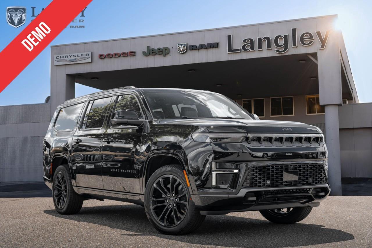 <p><strong>2026 Jeep Grand Wagoneer L Summit Obsidian</strong></p><p>The Grand Wagoneer L Summit Obsidian is a pinnacle of three-row luxury, blending expansive long-wheelbase dimensions with refined twin-turbocharged power and best-in-class capability.</p><ul><li><p>Engine: 3.0L Hurricane Twin-Turbo I-6</p></li><li><p>Horsepower: 420 hp</p></li><li><p>Torque: 468 lb-ft</p></li><li><p>Max Towing Capacity: 9,860 lbs</p></li><li><p>Drivetrain: Quadra-Trac 4x4 System</p></li></ul><p>Come book a test drive at Langley Chrysler, conveniently located in Langley, British Columbia.</p>

<p>*All prices plus applicable taxes, applicable environmental recovery charges, documentation of $599 and full tank of fuel surcharge of $76 if a full tank is chosen. <br />Other protection items available that are not included in the above price:<br />Tire & Rim Protection and Key fob insurance starting from $599<br />Service contracts (extended warranties) for coverage up to 7 years and 200,000 kms starting from $599<br />Custom vehicle accessory packages, mudflaps and deflectors, tire and rim packages, lift kits, exhaust kits and tonneau covers, canopies and much more that can be added to your payment at time of purchase<br />Undercoating, rust modules, and full protection packages starting from $199<br />Financing Fee of $500 when applicable<br />Flexible life, disability and critical illness insurances to protect portions of or the entire length of vehicle loan</p>