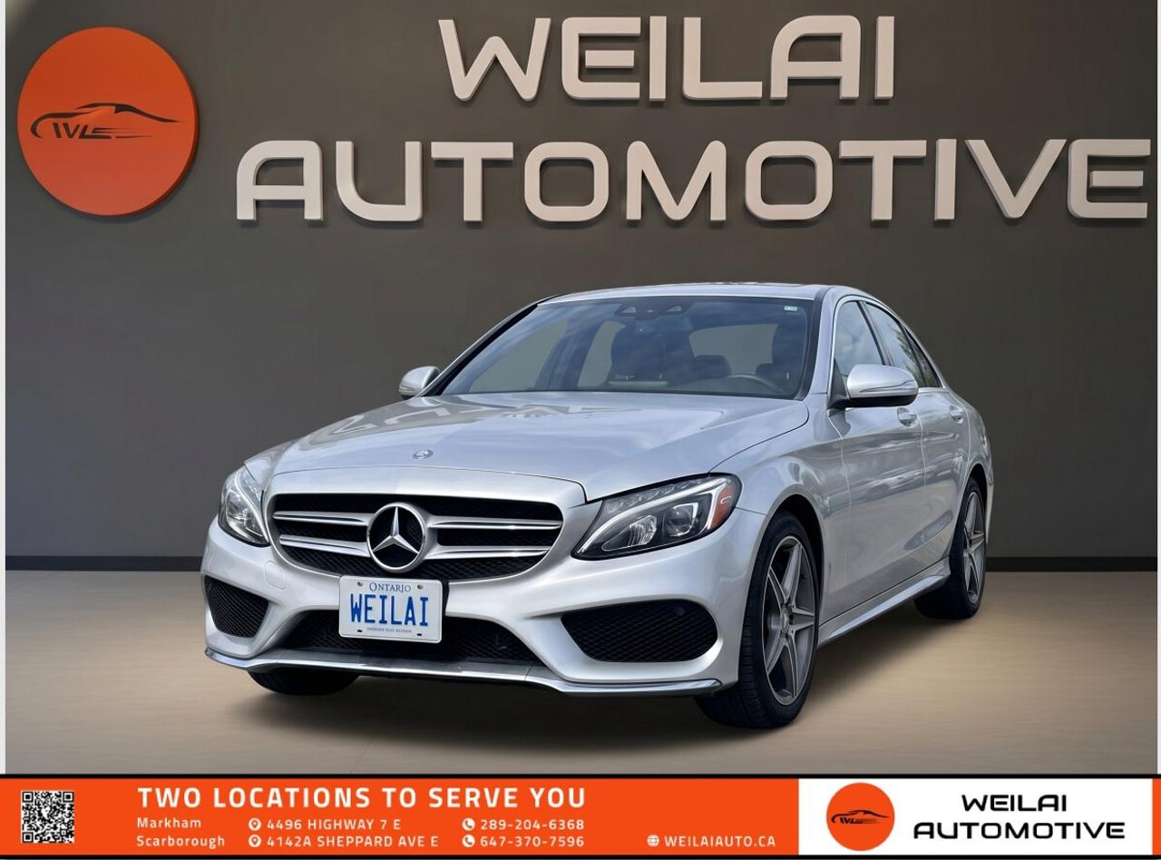 4MATIC All-Wheel Drive| Heated Front Seats| COLLISION PREVENTION ASSIST PLUS| COMAND Infotainment System| Panoramic Sunroof| Low credit? No credit? Established Credit? We accept ALL!!! - Contact Us Today!Test Drive the 2015 Mercedes-Benz C-Class C 300 4MATIC Today! This luxury sedan combines elegant styling, refined comfort, and dynamic performance tailored for Canadian roads. With its legendary 4MATIC all-wheel-drive system, it offers exceptional traction in all weather conditions, making it the perfect choice for navigating both city streets and scenic highways. The meticulously crafted cabin provides premium materials and advanced technology, ensuring every journey is a first-class experience. <br/> <br/> <br/> Performance:Engine: 2.0L Turbocharged Inline-4 <br/> Horsepower: 241 hp <br/> Torque: 273 lb-ft <br/> Transmission: 7G-TRONIC PLUS 7-Speed Automatic <br/> Drivetrain: 4MATIC All-Wheel Drive (AWD) <br/> Exterior:17-inch twin 5-spoke alloy wheels <br/> LED daytime running lights and taillights <br/> Power-folding heated side mirrors <br/> Rain-sensing windshield wipers <br/> Twin-pipe exhaust system with chrome tailpipes <br/> Interior:ARTICO leather upholstery <br/> Power-adjustable front seats with memory function <br/> Heated front seats <br/> THERMATIC dual-zone automatic climate control <br/> Nappa leather-wrapped multi-function steering wheel <br/> Technology:7-inch high-resolution central display <br/> COMAND infotainment system with touchpad controller <br/> Bluetooth connectivity for hands-free calling and audio streaming <br/> Dual USB audio ports <br/> High-fidelity premium audio system <br/> Safety:COLLISION PREVENTION ASSIST PLUS <br/> ATTENTION ASSIST driver drowsiness monitor <br/> PRE-SAFE predictive occupant protection system <br/> Blind Spot Assist <br/> Rearview camera <br/> Approximate Fuel Efficiency:City: 10.1 L/100 km <br/> Highway: 7.8 L/100 km! <br/> Our premium pre-owned inventory is moving incredibly fast, and this highly sought-after luxury sedan will not stay on our Markham lot for long. Do not miss your chance to own this exceptional vehicle. Visit Weilai Automotive Inc. today to experience the thrill of German engineering firsthand and secure the keys before it is gone! <br/> FINANCING:At Weilai Automotive Inc., were all about giving everyone a fair shot at owning a quality vehicle, no matter their credit history. Whether youre grappling with credit challenges or have a stellar credit record, we have financing options that cater to you. Your specific financing terms will depend on various factors, including your credit rating. For a personalized finance consultation, a signed consent form is needed. Reach out to schedule your appointment today. <br/> WEILAI CERTIFIED PRE-OWNED PROGRAM:*Full Detailing Package <br/> Comprehensive Certification Package <br/> Safety Certification <br/> Financing Available <br/> Extended Warranty Available <br/> Available for only $899 <br/> *Weilai Certified Pre-Owned Program includes: Full interior detailing, full exterior detailing, meticulous vehicle reconditioning. A comprehensive 60-point safety inspection with additional standards. For example, tire and brake treads must be a minimum of 3.5 mm which is 233% of the Ontario standard of 1.5 mm. Access to a large network of lenders to give you the best approval guaranteed. Option to extend the warranty for up to an additional 6 years for an additional fee. <br/> CARFAX REPORT:We believe in full transparency. All vehicles come with a FREE Carfax report. Please visit our listing on weilaiauto.ca or autotrader.ca to obtain your free Carfax report. <br/> CONTACT NOW:We welcome customers from all over the GTA, including Markham, Scarborough, Barrie, Stouffville, Toronto, Richmond Hill, East Gwillimbury, Aurora, North York, East York, Whitby, Brampton, and the surrounding area. Ready to take the next step? Book an appointment, get more info, or get in touch by calling 289-204-6368 or emailing us at salesmanagers@weilaiauto.ca. <br/> <br/> <br/> FEE DISCLOSURE: Price does not include safety certification, HST, or licensing fees. Safety certification available, see the Weilai Certified Pre-Owned Program for details. <br/> FINANCE SPECIAL PRICE ONLY: Pricing is based on financing. The listed price includes a $1,000 finance rebate. Choosing an alternative payment method may disqualify this rebate. <br/> VEHICLE CONDITION: The vehicle has been inspected and reconditioned to a premium pre-owned condition and is ready to be test-driven. However, to comply with OMVICs disclosure requirements, please note that this unit is not currently drivable and not certified until it undergoes safety certification. <br/> DISCLAIMERS: Please note that these details are based on the typical specifications for a given year, make, and model, and actual features may vary for the specific VIN provided. The descriptions above and the contents on this vehicle detail page are generated using AI and VIN decoders, which may contain inaccuracies. They are intended for reference only and may not be entirely reliable. Always check the vehicles actual specifications and refer to the owners manual for the most precise and up-to-date information. While Weilai Automotive Inc. strives to provide accurate information, we will not be responsible for any mistakes made on this page. <br/>