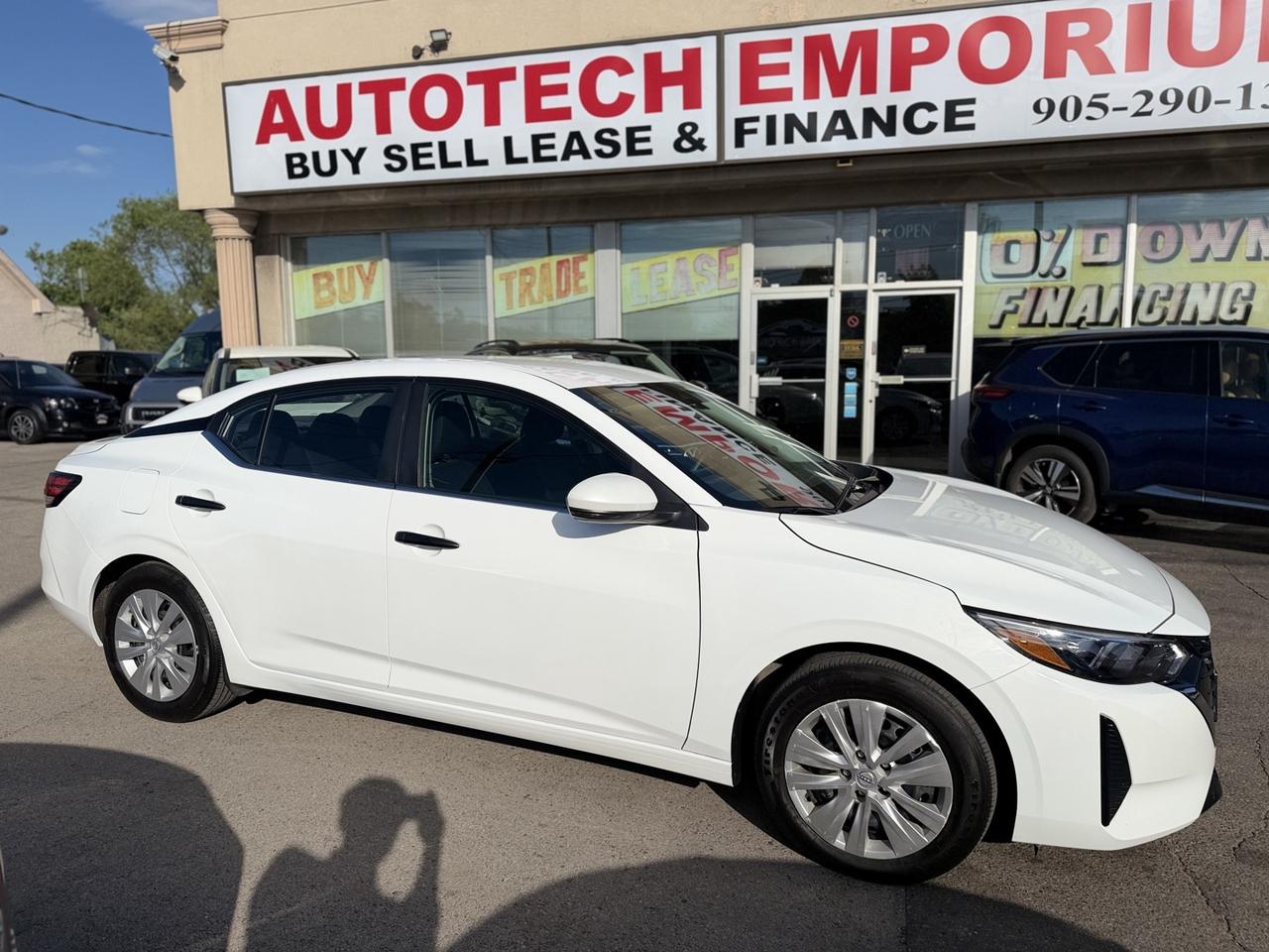 2024 Nissan Sentra S plus Pearl White Blind Spot   Htd Seats   Rev Ca Photo4