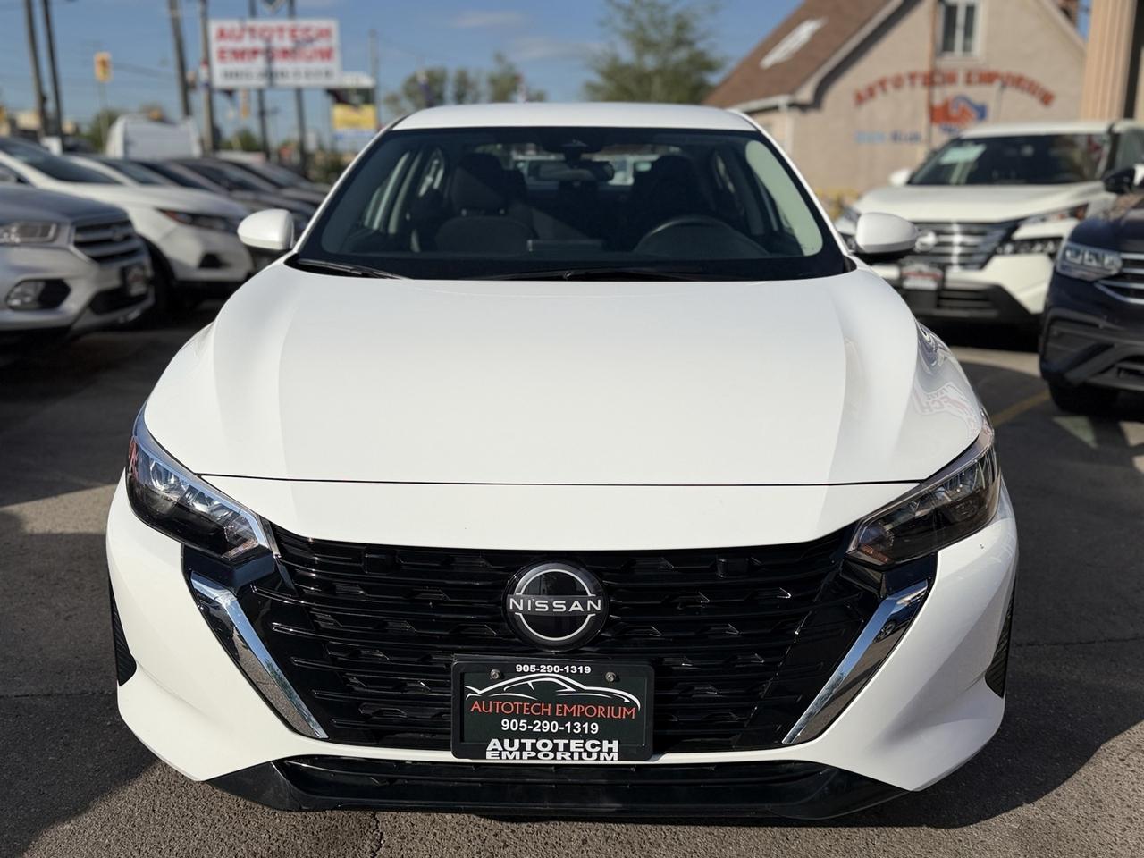 2024 Nissan Sentra S plus Pearl White Blind Spot   Htd Seats   Rev Ca Photo4