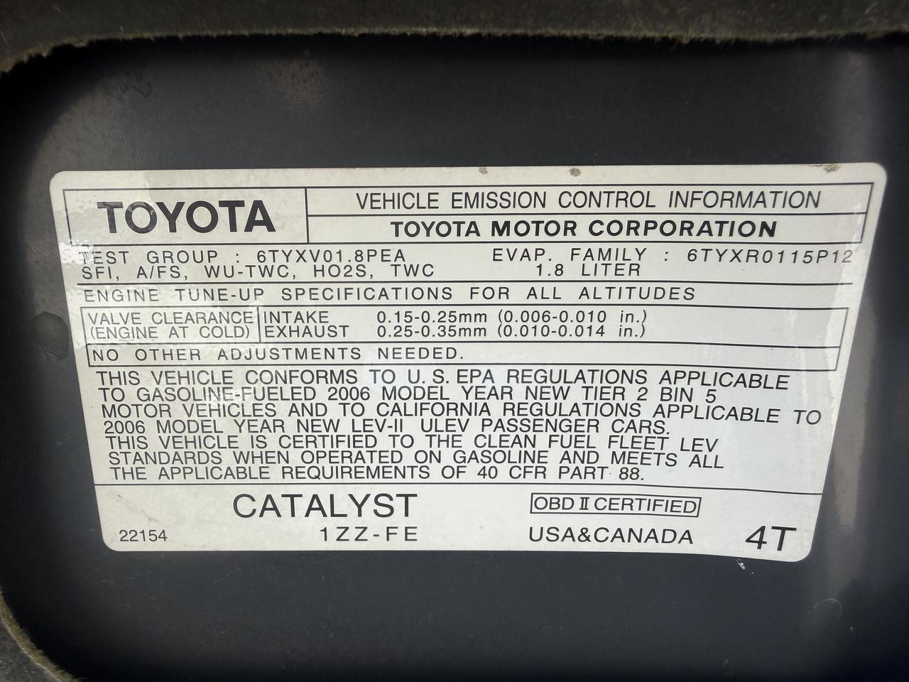 2006 Toyota Matrix 5dr Wgn Auto Photo