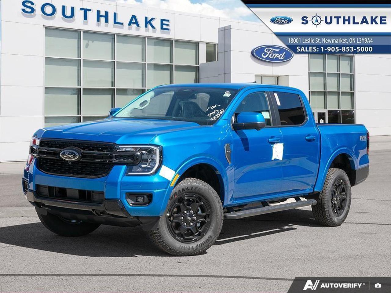 <p>Introducing the 2026 Ford Ranger LARIAT 4WD SuperCrew 5' Box in a striking Velocity Blue Metallic finish. This new truck is equipped with a 4×4 drivetrain, promising robust performance and handling across various terrains. </p> <p>The exterior of this Ranger showcases the Black Appearance Package, featuring 18" black painted and machined aluminum wheels, a black centre bar and surround grille, and body-colour painted front fascia for a bold look. Step inside to find an Ebony ActiveX trimmed interior, offering heated bucket seats for ultimate comfort on any journey. </p> <p>Packed with advanced technology, the Ranger LARIAT comes with a comprehensive array of features including a navigation system, a backup camera, and smart device integration. The vehicle also offers an array of safety features, such as adaptive cruise control, lane assist, and a host of driver assistance technologies included in the FX4 Off-Road Package, like Ford Trail Control and selectable drive modes. </p> <p>Ideal for adventure seekers and those with an active lifestyle, the 2026 Ford Ranger LARIAT is designed to meet every need, whether you're towing, commuting, or exploring off-road paths. Contact Southlake Ford today for more information and to experience this exceptional vehicle firsthand.</p>