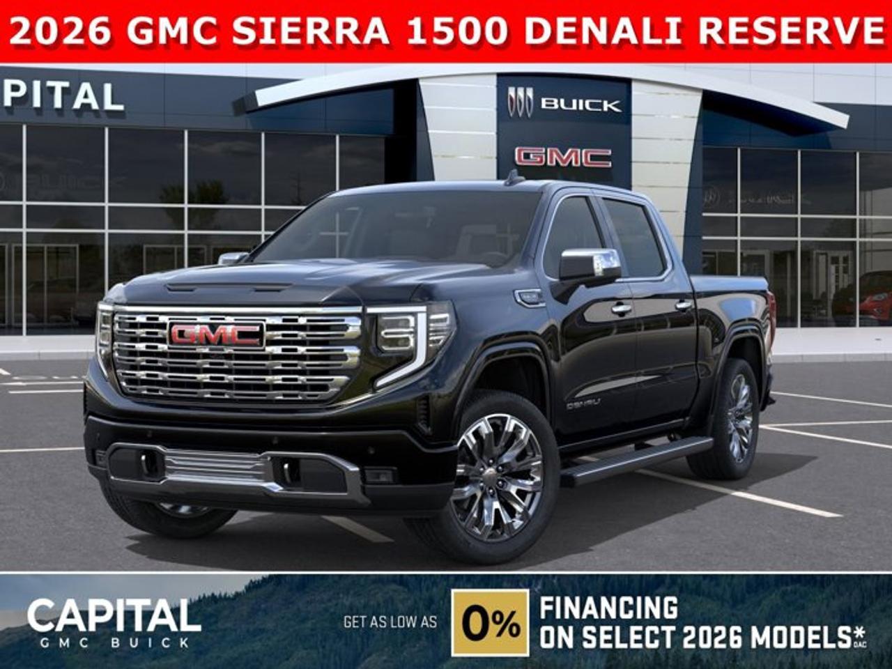 Check out this 2026 Sierra 1500 Crew Cab Denali with the RESERVE PACKAGE. Equipped with a ton of options like Heated and Cooled Seats, POWER SUNROOF, Heated Steering, Body Color Arch Moldings, 360 CAM, Rear Streaming Camera Mirror, Heads-up Display, 22 Inch Wheels, Heated Rear Seats, Massive Touchscreen, Power Assist Steps, and so much more... CALL NOWAsk for the Internet Department for more information or book your test drive today! Text 507-585-4395 for fast answers at your fingertips!Ask for the Internet Department for more information or book your test drive today! Text 507-585-4395 for fast answers at your fingertips!AMVIC Licensed Dealer - Licence Number B1044900Disclaimer: All prices are plus GST and include all cash credits and loyalties. See dealer for details. AMVIC Licensed Dealer # B1044900