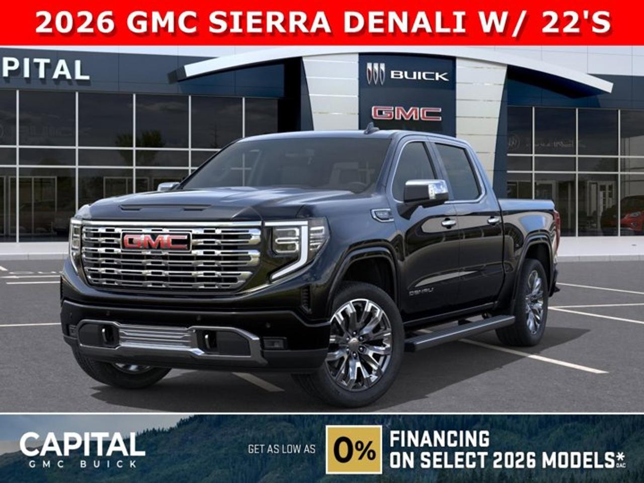 Check out this 2026 Sierra 1500 Crew Cab Denali with the RESERVE PACKAGE. Equipped with a ton of options like Heated and Cooled Seats, POWER SUNROOF, Heated Steering, Body Color Arch Moldings, 360 CAM, Rear Streaming Camera Mirror, Heads-up Display, 22 Inch Wheels, Heated Rear Seats, Massive Touchscreen, Power Assist Steps, and so much more... CALL NOWAsk for the Internet Department for more information or book your test drive today! Text 507-585-4395 for fast answers at your fingertips!AMVIC Licensed Dealer - Licence Number B1044900Disclaimer: All prices are plus GST and include all cash credits and loyalties. See dealer for details. AMVIC Licensed Dealer # B1044900