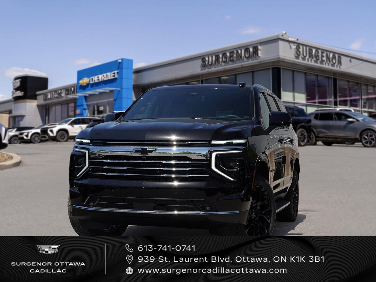 <p>The 2026 Chevrolet Tahoe LT in a striking black finish with a robust 4×4 drivetrain is the perfect fusion of style and capability. Its smooth automatic transmission and sturdy handling make it a joy to drive on any road or terrain.</p><p>Externally, the glossy black body is complemented with 22-inch gloss black wheels and dark essential accents, giving it a bold and commanding presence. Step inside to a luxuriously appointed interior with jet black leather seating surfaces providing elegance and comfort. The heated front seats and second-row outboard heated seats ensure warmth on cooler days, and the generous third-row power folding seats offer flexible space for both passengers and cargo.</p><p>Equipped with state-of-the-art technology, this Tahoe features a 17.7-inch diagonal advanced colour LCD display audio system with integrated navigation and smart device compatibility, ensuring you stay connected and informed. Safety is paramount, with advanced features like blind zone steering assist, lane assist, automatic parking, and an innovative trailer integration indicator, all working together to provide peace of mind on every journey.</p><p>Designed for families and adventurers alike, this Tahoe comes with smart storage solutions, a Wi-Fi hotspot, and remote start capabilities. Visit Surgenor Chevrolet Buick GMC Cadillac today to experience this powerhouse SUV and make it yours. Our team is ready to assist you with any inquiries you may have!</p>