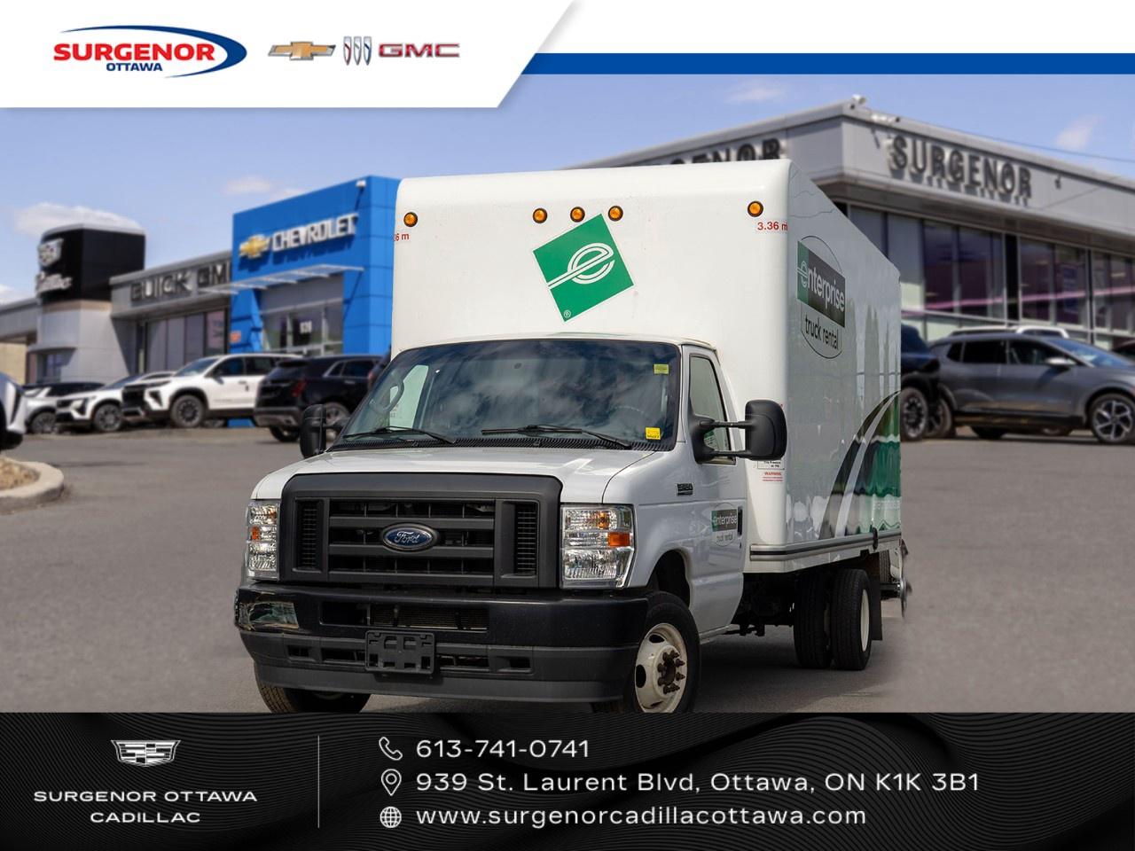 <p>Experience the robust 2024 Ford E-Series Cutaway in an elegant White exterior paired with reliable RWD drivetrain for smooth and stable handling. This commercial powerhouse is ready to meet your business needs with its formidable presence.</p><p>The interior provides a classic Black ambiance, setting a professional tone for your operations. The 2024 E-450 comes equipped with practical features including air conditioning to keep your drives comfortable and a wi-fi hotspot to ensure you stay connected on the go.</p><p>Under the hood, you'll find a powerful engine designed for endurance. Safety and assistance features ensure every drive is secure and confident, making it a dependable partner for your assignments.</p><p>Ideal for businesses seeking a reliable workhorse, this vehicle combines practicality with performance. Contact our dealership today to learn more about this impressive model and how it can serve your commercial needs.</p>
