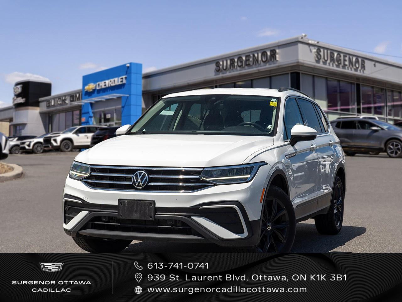 <p>Looking for style and performance in a vehicle? The 2024 Volkswagen Tiguan Comfortline 4MOTION has everything you need. Dressed in an elegant white hue and built with an advanced AWD drivetrain, this SUV is perfect for tackling Canadian roads with confidence.</p><p>Step inside to experience its refined black interior, complete with leatherette door trim and comfortable heated front seats. The attention to detail extends to the leather/metal-look gear shifter and a heated steering wheel, making every drive a luxurious affair.</p><p>The Tiguan Comfortline doesn't just impress with its looks; it's packed with innovative tech such as a backup camera, Bluetooth connection, and smart device integration. Enjoy peace of mind with lane assist and adaptive cruise control that enhance your driving safety. A Wi-Fi hotspot ensures you stay connected on the go.</p><p>Whether you're a tech enthusiast who values connectivity or a family-oriented driver looking for safety and convenience, this Volkswagen Tiguan fits the bill. Contact Surgenor Chevrolet Buick GMC Cadillac today to learn more about this option-packed vehicle that's ready to enhance your driving experience.</p>