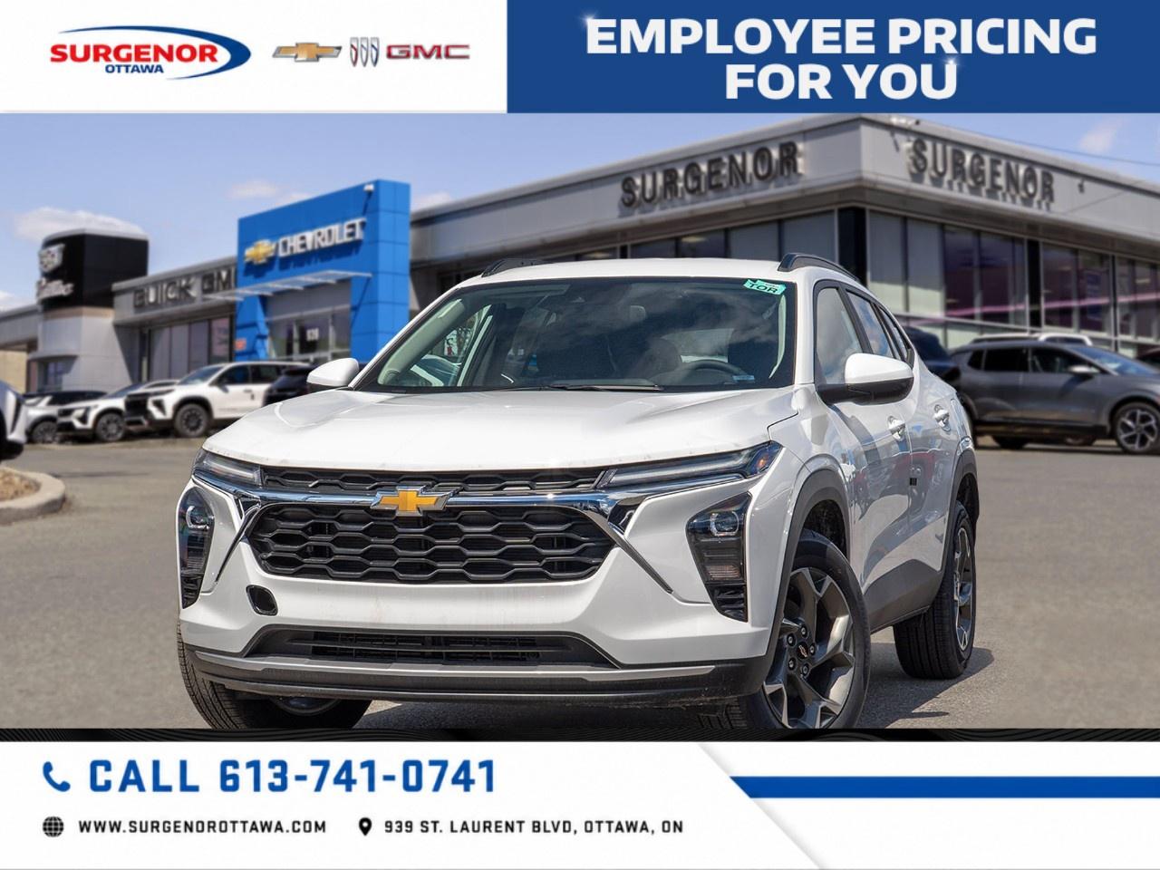 <p>Introducing the 2026 Chevrolet Trax LT in a stunning white finish. This front-wheel-drive SUV promises exceptional handling and a smooth driving experience with its efficient automatic transmission.</p> <p>The exterior of the Trax LT stands out with its sleek white color, complemented beautifully by the 17-inch grey-painted machined aluminum wheels. Inside, you will find a sophisticated black interior with blue accents, crafted in high-quality cloth and Evotex material. The front bucket seats ensure comfort while offering ample support for those longer journeys. Convenience features such as air conditioning, alloy wheels, keyless entry, and power windows add to the overall driving enjoyment.</p> <p>Stay connected and entertained with the state-of-the-art 11-inch diagonal HD color touchscreen audio system, compatible with both wireless Apple CarPlay and Android Auto. This system supports Bluetooth audio streaming for two active devices, making it easy to switch between your favorite playlists on the go. Safety has not been compromised, with advanced features like lane assist, parking sensors, a backup camera, and adaptive cruise control ensuring peace of mind on every drive. Further enhancing the safety and comfort are heated seats, a heated steering wheel, and heated mirrors, which are perfect for Canadian winters.</p> <p>The Chevrolet Trax LT is an ideal choice for urban dwellers and small families seeking a versatile and feature-rich vehicle that excels both in the city and on the open road. Contact Surgenor Chevrolet Buick GMC Cadillac today to learn more about this impressive vehicle and schedule a test drive.</p>