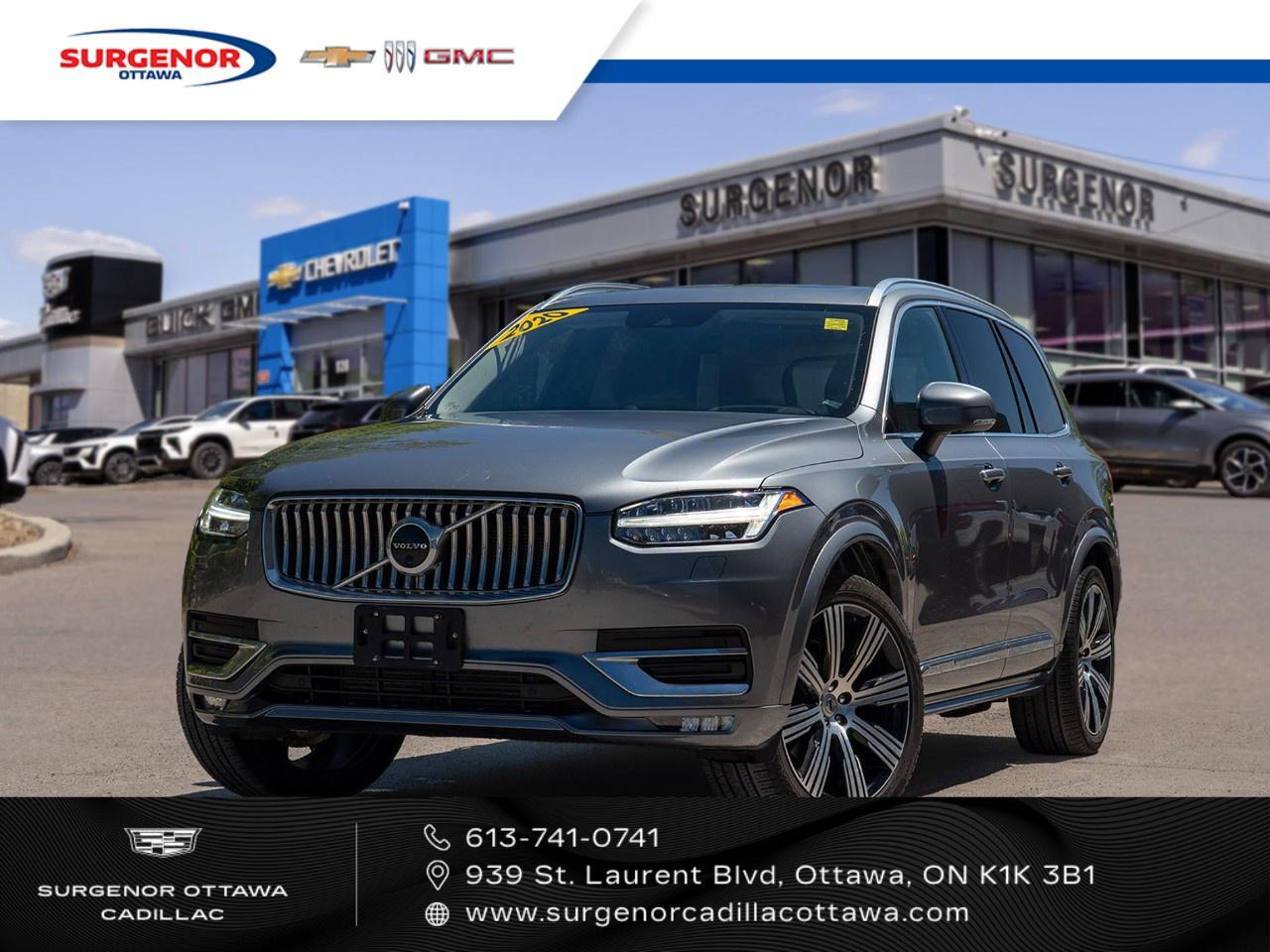 <p>The 2020 Volvo XC90 Inscription, in an elegant gray finish, embodies a versatile driving experience with its T6 AWD drivetrain and automatic transmission. This SUV offers impressive handling, tailored for Canadian roads and conditions.</p><p>The exterior of this vehicle is highlighted by its stunning SAVILE GREY METALLIC color, complemented by alloy wheels and heated mirrors. Inside, you'll find a luxurious black interior with exquisite leather seats and a leather-wrapped steering wheel. The cooled seats and leather door trim add to the sophisticated ambiance, while the sunroof/moonroof invites natural light, enhancing your driving experience.</p><p>Technology and safety are at the forefront, featuring a robust navigation system, a clear backup camera, and reliable parking sensors. The vehicle is further equipped with lane assist, brake assist, and a comprehensive array of driver assistance features for added peace of mind. Enjoy seamless connectivity with the built-in Bluetooth, smart device integration, and Wi-Fi hotspot capabilities.</p><p>Ideal for families and luxury seekers, the 7-seater Volvo XC90 caters to comfort and space. Experience it firsthand by reaching out to Surgenor Chevrolet Buick GMC Cadillac to schedule your test drive and learn more about this exceptional vehicle.</p>