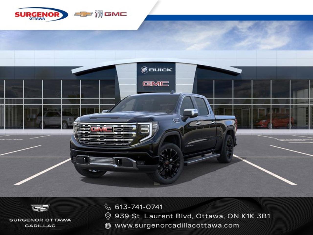 <p>The 2026 GMC Sierra 1500 Denali in a stunning Black finish with a 4×4 drivetrain offers a commanding presence and unequaled handling across any terrain. This truck epitomizes power and elegance combined.</p><p>The exterior of this truck is completed with eye-catching alloy wheels and running boards that add both functionality and style. The black interior exudes luxury with its premium leather seats, perfectly complementing the refined design. For those chilly Canadian winters, heated seats front and back, along with a heated steering wheel, ensure warmth and comfort.</p><p>Advanced technology enhances this vehicle, including a cutting-edge navigation system and a backup camera for seamless maneuvering. Stay connected on the go with a Wi-Fi hotspot and smart device integration. Safety is paramount with features like lane assist and adaptive cruise control, providing peace of mind and ease of driving.</p><p>This luxurious and robust truck is ideal for those who value performance and sophistication alike. Dont miss the chance to experience the exceptional features of the 2026 GMC Sierra 1500 Denali. Contact us today for more information and make this exceptional vehicle yours.</p>