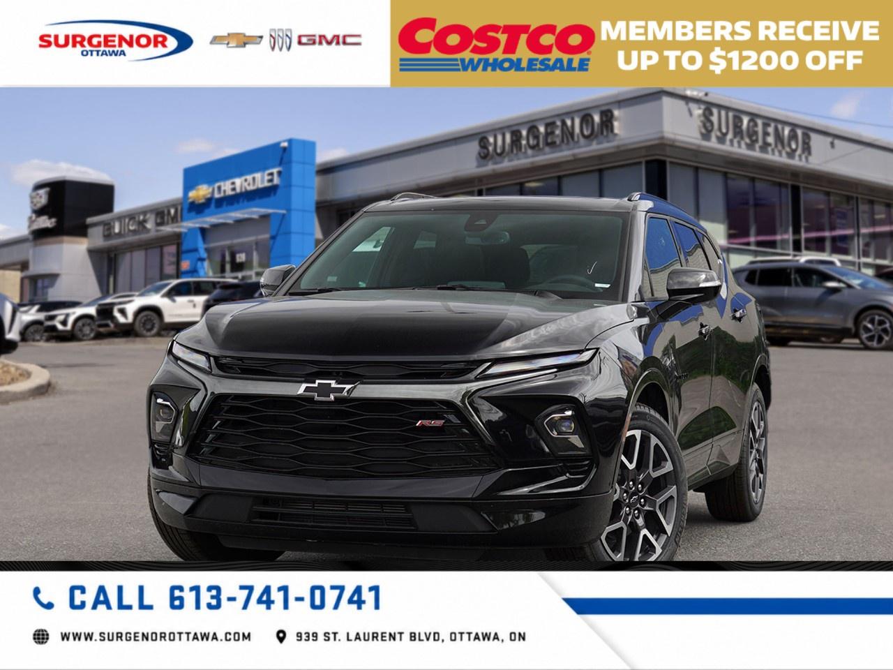 <p>Step into the future with the 2026 Chevrolet Blazer RS AWD, bathed in a stunning black finish. This formidable SUV promises exceptional handling and performance with its all-wheel-drive system and advanced technologies.</p><p>The exterior of this new Chevrolet Blazer boasts a bold appearance with sleek, aerodynamic lines accentuated by its black hue. Red accents within the Jet Black perforated leather-appointed interior add an athletic charm, offering both style and sophistication for any journey.</p><p>Under the hood lies a potent 3.6L V6 engine paired with a 9-speed automatic transmission. Feel the thrill of 308 horsepower, equipped to tackle any road conditions with ease. Equipped with a suite of technology features, this vehicle offers a seamless driving experience: a navigation system for stress-free travel, a backup camera for safer parking, and a Wi-Fi hotspot to stay connected. Safety and assistance features such as lane assist and parking sensors ensure every drive is secure.</p><p>This Blazer is perfect for tech-savvy families and adventurous individuals who value comfort and performance. With luxurious touches like heated front seats, a heated steering wheel, and keyless entry, enjoyment and convenience are always within reach. Contact Surgenor Chevrolet Buick GMC Cadillac to experience the outstanding blend of sporty elegance and cutting-edge technology in the 2026 Chevrolet Blazer RS AWD.</p>