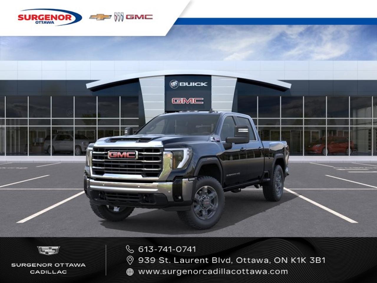 <p>Elevate your driving experience with the 2026 GMC Sierra 2500HD in the SLE trim, a standout performer with a striking Black exterior and the reliability of a 4x4 drivetrain that promises confident handling in any condition. This truck combines rugged capability with sophisticated style, boasting 20 bright face wheels with dark painted pockets, projecting a commanding presence both on and off the road.</p> <p>Slide into the refined Jet Black cloth interior, and youll find a well-thought-out driver-centric cockpit with a 13.4" diagonal premium infotainment system. Featuring Google built-in apps such as navigation and voice assistance, it ensures you stay connected with ease. The interior is enhanced with thoughtful features like the power-adjustable front split-bench seats that provide excellent comfort. You won't compromise style for functionality with options like the running boards and bed view camera included to make any job easier.</p> <p>When it comes to technology and safety, this Sierra delivers in spades. Equipped with the Sierra HD Pro Safety Plus Package, Trailer Side Blind Zone Alert, HD Surround Vision, and more, youre equipped for every adventure. The Adaptive Cruise Control and Lane Assist ensure a seamless travel experience, while the advanced In-Vehicle Trailering App guides you in managing and monitoring your tow with peace of mind.</p> <p>This powerful truck is perfect for those in need of a reliable, feature-packed workhorse that doesnt skimp on creature comforts or modern technologies. Whether youre tackling tough jobs or exploring new terrains, the 2026 GMC Sierra 2500HD SLE has you covered. Ready to learn more? Contact us at the dealership to get behind the wheel of this impressive vehicle today!</p>