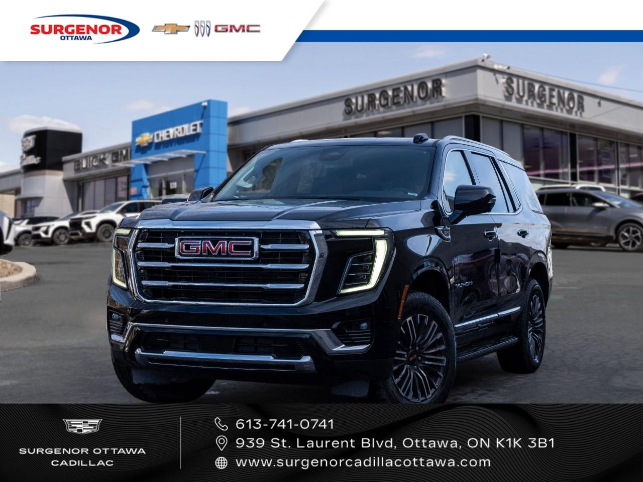<p>Experience the pinnacle of power and luxury with the 2026 GMC Yukon Elevation in striking black, equipped with a robust 4×4 drivetrain. Its commanding presence ensures a remarkable handling experience on any terrain.</p> <p>The exterior of this SUV features 20" machined wheels with a Satin Graphite finish, complemented by sleek black onyx paint. Inside, enjoy the sophistication of Jet Black perforated leather-appointed seating, surrounded by top-tier amenities. The spacious interior includes second-row bucket seats with power release and a center console that slides for added convenience.</p> <p>Technology enthusiasts will revel in the 16.8" diagonal premium GMC infotainment system, offering Google compatibility, navigation capabilities, and a personalized experience for each driver. Safety is uncompromised with features like Super Cruise, adaptive cruise control, and lane assist. The trailer brake controller and Smart Trailer Integration Indicator expand your adventures with ease.</p> <p>Ideal for families and adventurers alike, this Yukon is perfect for those who demand style without sacrificing utility. Contact Surgenor Chevrolet Buick GMC Cadillac today to schedule a test drive and experience the ultimate in driving luxury.</p>