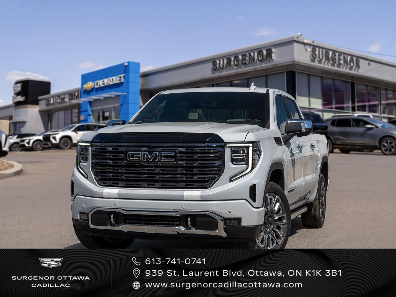 <p>Introducing the 2026 GMC Sierra 1500 Denali Ultimate in a stunning Glacier White Tricoat finish, equipped with a powerful 3L 6-Cyl turbodiesel engine and a reliable 4×4 drivetrain. This truck is designed for those who appreciate a balance of rugged capability and luxury.</p><p>Experience sophistication both inside and out with an Alpine Umber full-grain leather interior that complements its robust exterior. The crew cab short box design allows for ample room, while the 22" ultra-bright machined wheels with chrome accents enhance its bold presence. The Denali Ultimate Preferred Equipment Group ensures a host of standard luxuries including dual exhaust with chrome tips and a hard folding truck bed cover.</p><p>Equipped with cutting-edge technology, the 13.4" diagonal premium GMC infotainment system featuring Google built-in apps, navigation, and voice assistance puts control and connectivity at your fingertips. Safety and driver assistance features such as adaptive cruise control, lane assist, a backup camera, and parking sensors provide peace of mind behind the wheel. Enjoy the convenience of a heads-up display and stay connected with a wi-fi hotspot, while the sunroof enhances your driving experience.</p><p>This GMC Sierra 1500 Denali Ultimate is perfect for the discerning driver seeking a blend of strength and elegance in their vehicle. Whether you're tackling tough terrains or cruising through the city, this truck is poised to deliver unmatched performance and style. Reach out to Surgenor Chevrolet Buick GMC Cadillac today to learn more or schedule a test drive!</p>
