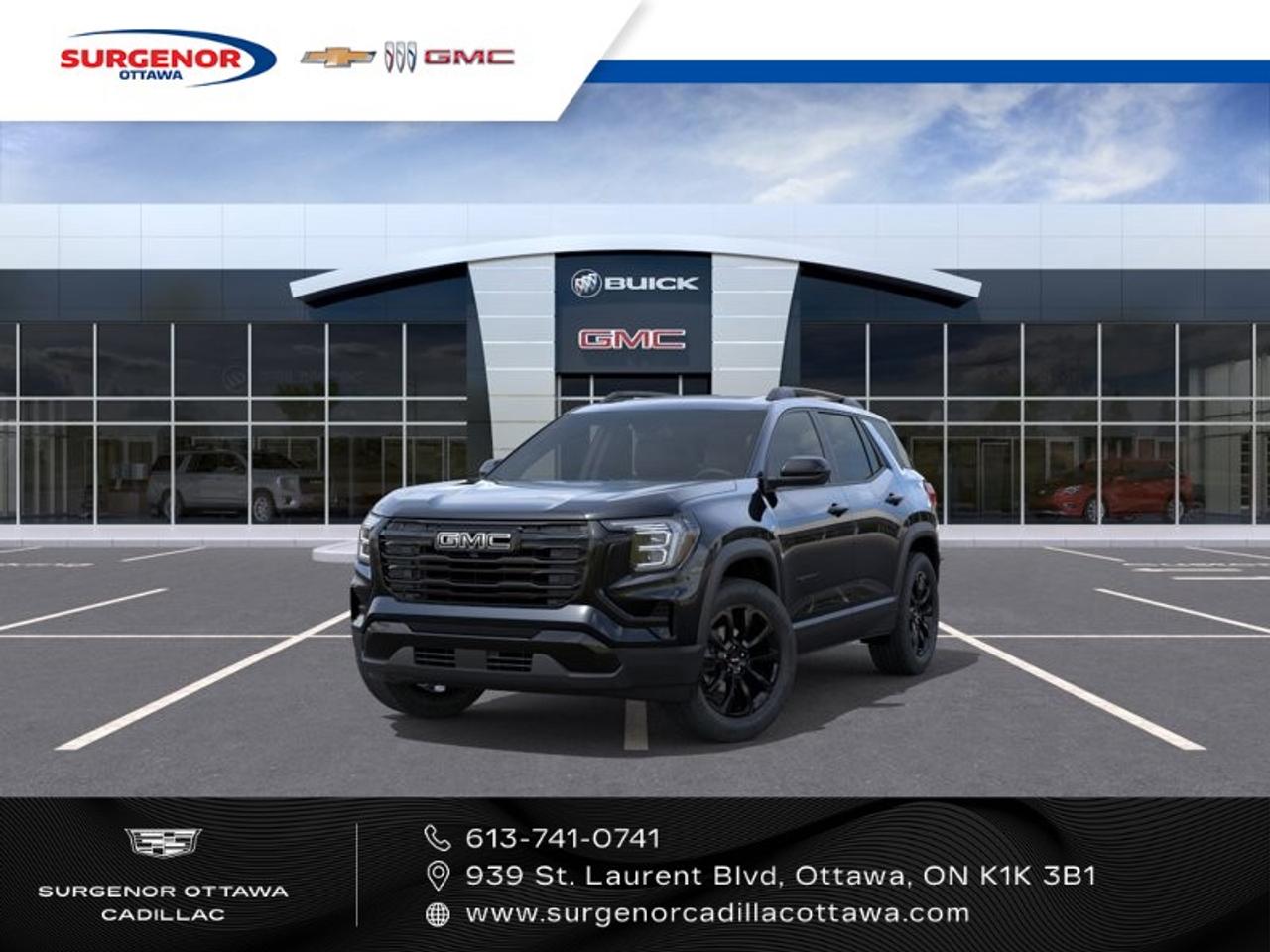 <p>Take command of the road in the new 2026 GMC Terrain AWD Elevation, finished in a striking black exterior. This SUV skillfully combines the versatility of an all-wheel-drive system with the refined handling of premium wheels.</p> <p>On the outside, it boasts high gloss 19" black aluminum wheels, black roof rails, and distinctive GMC emblems, all contributing to its bold presence. Step inside to find a calming blue interior with CoreTec seat trims and room for both everyday use and spontaneous adventures. The Elevation Preferred Equipment Group includes comfort-focused features such as dual-zone automatic climate control and a panoramic sunroof.</p> <p>Technology-wise, you will be greeted with a state-of-the-art navigation system, a backup camera, and a hands-free AutoSense liftgate. Safety is prioritized with a host of features like lane assist and parking sensors. Experience convenience with the wireless phone charging capability and a Wi-Fi hotspot, keeping you connected no matter where your journey leads.</p> <p>The 2026 GMC Terrain AWD Elevation is tailored for individuals and families who value both style and function in their vehicles. Come explore this exceptional model at Surgenor Chevrolet Buick GMC Cadillac. Contact us today to arrange a viewing and take the next step towards ownership of this remarkable SUV.</p>
