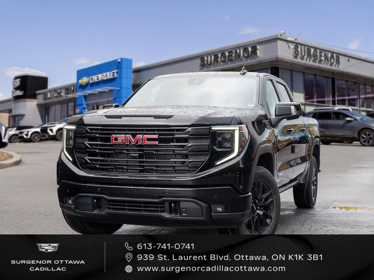 <p>The 2026 GMC Sierra 1500 Elevation in a stunning black finish offers a commanding 4×4 drivetrain that excels in handling any terrain, making it an exceptional pick for truck enthusiasts. Its rugged exterior is complemented by stylish alloy wheels, while the black interior exudes a refined ambiance, enhanced by a host of comfort features including heated seats and a heated steering wheel.</p> <p>Inside, this truck is equipped with state-of-the-art technology, including a spacious touchscreen navigation system that ensures you never lose your way. Cutting-edge safety features like lane assist and a backup camera give drivers peace of mind. Stay connected on the go with Bluetooth connection and a convenient wi-fi hotspot that keeps your devices online wherever you are.</p> <p>If you're in the market for a powerful and well-equipped truck that performs brilliantly in all weather conditions, the 2026 GMC Sierra 1500 Elevation Crew Cab Short Box might just be your perfect match. Contact us today to learn more and schedule a test drive!</p>