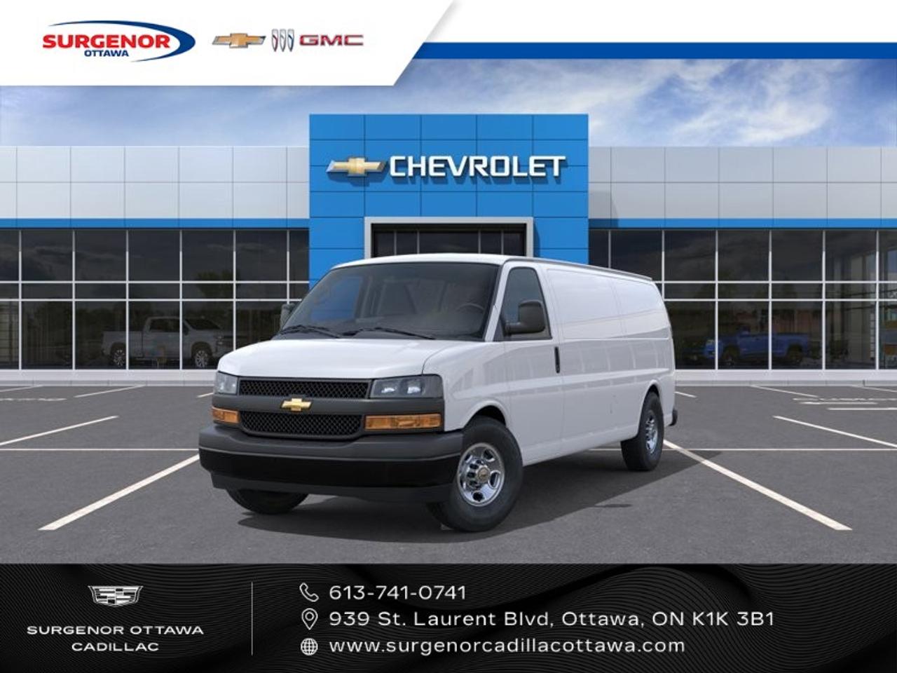 <p>Step into a world of utility and reliability with the 2026 Chevrolet Express Cargo Van 2500 Extended Wheelbase Rear-Wheel Drive. This rugged workhorse, dressed in a pristine white exterior and with a sturdy rear-wheel-drive train, promises excellent handling and stability even with heavy loads.</p><p>The Express Cargo Van's exterior showcases practical features like the swing-out passenger-side door and robust 16" steel wheels, perfect for commercial work. Inside, the cabin is designed for functionality with gray-colored custom cloth front bucket seats that offer a comfortable workspace for those long hours on the road. With tilt-wheel and cruise control as part of the driver convenience package, comfort is a key feature of this van.</p><p>Equipped with an advanced AM/FM stereo system with an MP3 player, the van also emphasizes safety and driver assistance with features such as a backup camera, cruise control, and a heavy-duty locking rear differential. The powerful 6.6L V8 engine with direct injection and variable valve timing ensures you have the power you need for any job, backed by an 8-speed automatic transmission that includes tow/haul mode and powertrain grade braking.</p><p>If you're a business owner seeking a dependable vehicle to support daily operations or a tradesperson needing a rugged and versatile van, the Chevrolet Express Cargo Van is an impressive option. Contact us today for more information and see how this vehicle can work for you.</p>