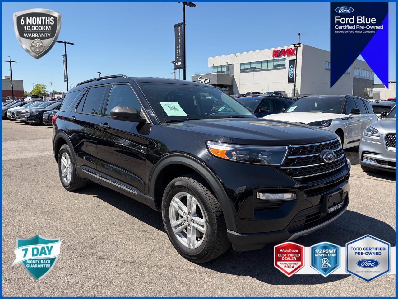 Recent Arrival!<br>Odometer is 753 kilometers below market average!<br><br>4WD, Equipment Group 202A High Package, Heated ActiveX Seating Material Captains Chairs, Heated Steering Wheel, LED Fog Lamps, Remote Start System, SecuriCode Keyless Entry Keypad.<br><br>Black Metallic<br>2023 Ford Explorer XLT 1 Owner | No Accidents | 2nd Row Bench | 4D Sport Utility<br>2.3L I4 EcoBoost 10-Speed Automatic<br>4WD