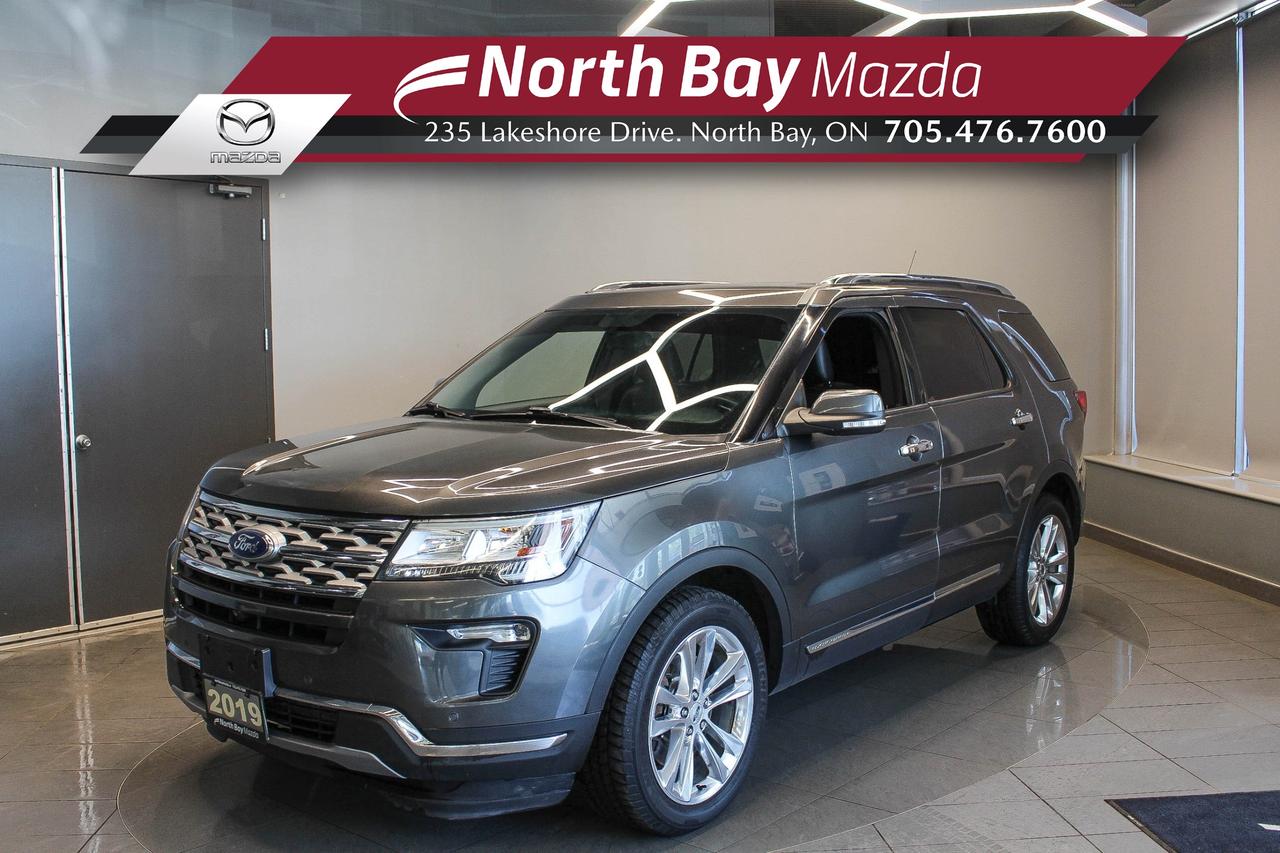 The 2019 Ford Explorer is a spacious and well-equipped SUV thats built to handle everything from busy family schedules to long-distance road trips. With three rows of seating, plenty of cargo space, and a comfortable ride, it offers the versatility that makes everyday driving easier. FEATURES:  leather-appointed seating, heated and ventilated front seats, heated second-row seats, power-folding third-row seating, twin-panel moonroof, navigation system, premium Sony audio system, remote start, power liftgate, backup camera, front and rear parking sensors, blind spot monitoring, rear cross traffic alert, adaptive cruise control, lane keep assist, Bluetooth connectivity, Apple CarPlay and Android Auto, dual-zone automatic climate control, heated steering wheel, memory driver settings, keyless entry, push-button start, and four-wheel drive capability.

Why Youll Want to Buy from North Bay Mazda? *The Clubhouse Commitment Pre-Owned Vehicle Program provides you with additional coverage for things such as the 3-year Tire and Rim Coverage, The Clubhouse Powertrain Warranty, coverage for The Little Things like battery, wiper, and bulb replacement, 3- year anti-theft protection to give you the ultimate peace of mind when purchasing a pre-owned vehicle. Clubhouse Commitment is an optional coverage which 
can be purchased at time of sale for a $699 value. Pre-Owned Vehicle purchases are subject to 
an adjusted price when purchasing with cash. You are eligible for Finance Pricing with a maximum down payment of 15% of listed finance price. Contact us for more details. * Our certified vehicles go through a 120-point Clubhouse Certified Used Vehicle Inspection, and we will provide the CarFax vehicle history documents as well as any available service history. * We competitively price our vehicles below the market average which means that we have already done all the market research for you. Rest assured that you are getting the best deal possible. * We have automotive financial experts who are experienced in dealing with all levels of credit challenges. We also work with all major banks and third-party lenders daily so we are confident that we can get you the best rate available. * As a premier New and Pre-Owned vehicle 
dealership, we pride ourselves on a superior customer experience and a lifetime of customer care. We are conveniently located at 235 Lakeshore Drive, in North Bay, Ontario. If you cant make it to us, we can accommodate you! Call us today at 705-476-7600 to come in and see this vehicle!