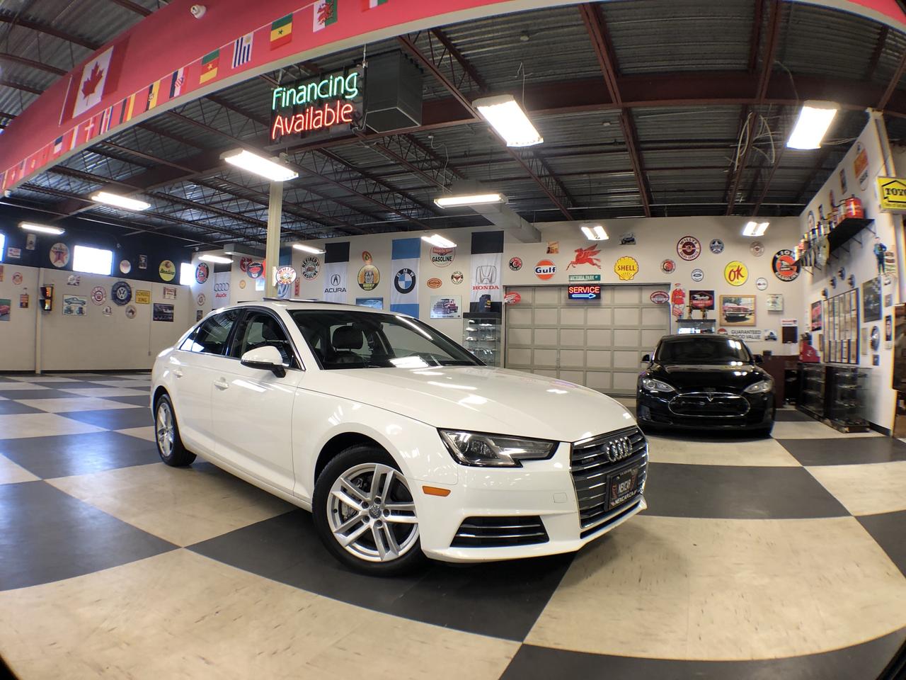 <p>WE ARE OPEN 7 DAYS A WEEK........SEDAN........2.0 LITER 4-CYLINDER TURBOCHARGED ENGINE WITH 248 HP AND 273 LB-FT OF TORQUE.......QUATTRO - AWD.........AUTOMATIC......LEATHER INT.......PANORAMIC ROOF.......A/C........HEATED SEATS.........PUSH START........DIGITAL GAUGE CLUSTER........HEATED SIDE MIRRORS........PARKING SENSORS........BLUETOOTH...........POWER SEATS.......ALLOY WHEELS.......TPMS SYSTEM........KEYLESS ENTRY AND MUCH MORE......</p><p>&nbsp;</p><p>&nbsp;</p><p style=text-align: center;><span style=font-family: Arial,sans-serif; color: #3e4153;>INTERESTED IN FINANCING THIS 4WD</span><span style=font-family: Arial,sans-serif; color: #3e4153;> AUDI A4</span><span style=font-family: Arial,sans-serif; color: #3e4153;>? WE INVITE ALL CREDIT TYPES TO APPLY:</span></p><p style=font-variant-ligatures: normal; font-variant-caps: normal; orphans: 2; text-align: center; widows: 2; -webkit-text-stroke-width: 0px; text-decoration-thickness: initial; text-decoration-style: initial; text-decoration-color: initial; word-spacing: 0px; align=center><span style=font-family: Arial,sans-serif; color: black;>&nbsp;</span></p><p style=text-align: center; align=center><span style=font-family: Arial,sans-serif; color: black;>FAIR CREDIT&nbsp; |&nbsp; GOOD CREDIT&nbsp; | EXCELLENT CREDIT&nbsp;&nbsp;</span></p><p style=text-align: center; align=center><span style=font-family: Arial,sans-serif; color: black;>NO CREDIT&nbsp; |&nbsp; BAD CREDIT&nbsp; |&nbsp; NEW TO CANADA&nbsp; &nbsp;&nbsp;</span></p><p style=text-align: center; align=center><span style=font-family: Arial,sans-serif; color: black;>CONSUMER PROPOSAL&nbsp; |&nbsp; BANKRUPTCY&nbsp; | COLLECTIONS&nbsp;</span></p><p style=margin-left: 36.0pt;><span style=font-family: Arial,sans-serif; color: black;>&nbsp;</span></p><p style=text-align: center; align=center><strong><span style=font-family: Arial,sans-serif; color: #3e4153;>**ZERO MONEY ($0) DOWN! NO PAYMENT FOR 6 MONTHS AVAILABLE O.A.C**........</span></strong></p><p style=text-align: center; align=center>&nbsp;</p><p><span style=color: #3e4153; font-family: Larsseit, Arial, sans-serif; font-size: 12pt; white-space-collapse: preserve-breaks;><span style=font-family: Arial,sans-serif; color: black;>&nbsp;</span></span></p><p style=text-align: center; align=center><strong><span style=font-family: Arial,sans-serif; color: #3e4153;>VEHICLES ARE NOT DRIVEABLE IF NOT CERTIFIED AND NOT E-TESTED, CERTIFICATION PACKAGE IS AVAILABLE FOR $899 + TAX & LICENSING ARE EXTRA.......</span></strong></p><p style=text-align: center; align=center>&nbsp;</p><p><span style=color: #3e4153; font-family: Larsseit, Arial, sans-serif; font-size: 12pt; white-space-collapse: preserve-breaks;><span style=font-family: Arial,sans-serif; color: black;>&nbsp;</span></span></p><p style=font-variant-ligatures: normal; font-variant-caps: normal; orphans: 2; widows: 2; -webkit-text-stroke-width: 0px; text-decoration-thickness: initial; text-decoration-style: initial; text-decoration-color: initial; word-spacing: 0px; text-align: center;><span style=font-family: Arial,sans-serif; color: #3e4153;>WE CAN HELP YOU FINANCE THIS AUDI</span><span style=font-family: Arial,sans-serif; color: #3e4153;>&nbsp;IN 3 EASY STEPS:</span></p><p style=font-variant-ligatures: normal; font-variant-caps: normal; orphans: 2; widows: 2; -webkit-text-stroke-width: 0px; text-decoration-thickness: initial; text-decoration-style: initial; text-decoration-color: initial; word-spacing: 0px; text-align: center;>&nbsp;</p><p style=font-variant-ligatures: normal; font-variant-caps: normal; orphans: 2; widows: 2; -webkit-text-stroke-width: 0px; text-decoration-thickness: initial; text-decoration-style: initial; text-decoration-color: initial; word-spacing: 0px; text-align: center;><span style=font-family: Arial, sans-serif;>&nbsp;</span></p><p style=font-variant-ligatures: normal; font-variant-caps: normal; orphans: 2; widows: 2; -webkit-text-stroke-width: 0px; text-decoration-thickness: initial; text-decoration-style: initial; text-decoration-color: initial; word-spacing: 0px; text-align: center;><span style=color: #3e4153; font-family: Larsseit, Arial, sans-serif; font-size: 12pt; white-space: pre-line;><strong><span style=font-family: Arial,sans-serif; color: #3e4153;>1</span></strong><span style=font-family: Arial,sans-serif; color: #3e4153;> -&nbsp;</span></span><span style=color: #3e4153; font-family: Arial, sans-serif; font-size: 16px; white-space-collapse: preserve-breaks;>CONTACT NEXCAR BY PHONE (416) 633-8188 OR EMAIL INFO@NEXCAR.CA</span></p><p style=font-variant-ligatures: normal; font-variant-caps: normal; orphans: 2; widows: 2; -webkit-text-stroke-width: 0px; text-decoration-thickness: initial; text-decoration-style: initial; text-decoration-color: initial; word-spacing: 0px; text-align: center;>&nbsp;</p><p style=font-variant-ligatures: normal; font-variant-caps: normal; orphans: 2; widows: 2; -webkit-text-stroke-width: 0px; text-decoration-thickness: initial; text-decoration-style: initial; text-decoration-color: initial; word-spacing: 0px; text-align: center;>&nbsp;</p><p style=font-variant-ligatures: normal; font-variant-caps: normal; orphans: 2; widows: 2; -webkit-text-stroke-width: 0px; text-decoration-thickness: initial; text-decoration-style: initial; text-decoration-color: initial; word-spacing: 0px; text-align: center;><span style=color: #3e4153; font-family: Larsseit, Arial, sans-serif; font-size: 12pt; white-space: pre-line;><strong><span style=font-family: Arial,sans-serif; color: #3e4153;>2</span></strong><span style=font-family: Arial,sans-serif; color: #3e4153;> -&nbsp;</span></span><span style=font-family: Arial, sans-serif; color: #3e4153; font-size: 12pt; white-space-collapse: preserve-breaks;>SPEAK & MEET WITH OUR SALES TEAM AT OUR INDOOR SHOWROOM LOCATED AT:</span></p><p style=font-variant-ligatures: normal; font-variant-caps: normal; orphans: 2; widows: 2; -webkit-text-stroke-width: 0px; text-decoration-thickness: initial; text-decoration-style: initial; text-decoration-color: initial; word-spacing: 0px; text-align: center;><span style=color: #3e4153; font-family: Larsseit, Arial, sans-serif; font-size: 12pt; white-space: pre-line;><span style=font-family: Arial,sans-serif; color: #3e4153;>1235 FINCH AVE. W, TORONTO</span>, ON M3J 2G4</span></p><p style=font-variant-ligatures: normal; font-variant-caps: normal; orphans: 2; widows: 2; -webkit-text-stroke-width: 0px; text-decoration-thickness: initial; text-decoration-style: initial; text-decoration-color: initial; word-spacing: 0px; text-align: center;>&nbsp;</p><p style=font-variant-ligatures: normal; font-variant-caps: normal; orphans: 2; widows: 2; -webkit-text-stroke-width: 0px; text-decoration-thickness: initial; text-decoration-style: initial; text-decoration-color: initial; word-spacing: 0px; text-align: center;>&nbsp;</p><p style=font-variant-ligatures: normal; font-variant-caps: normal; orphans: 2; widows: 2; -webkit-text-stroke-width: 0px; text-decoration-thickness: initial; text-decoration-style: initial; text-decoration-color: initial; word-spacing: 0px; text-align: center;><span style=color: #3e4153; font-family: Larsseit, Arial, sans-serif; font-size: 12pt; white-space: pre-line;><strong><span style=font-family: Arial,sans-serif; color: #3e4153;>3</span></strong><span style=font-family: Arial,sans-serif; color: #3e4153;> -&nbsp;</span></span><span style=color: #3e4153; font-family: Arial, sans-serif;>APPLY FOR FINANCING, FILL OUT OUR FORM: NEXCAR.CA/FINANCE</span></p><p style=text-align: center;>&nbsp;</p><p style=font-variant-ligatures: normal; font-variant-caps: normal; orphans: 2; text-align: center; widows: 2; -webkit-text-stroke-width: 0px; text-decoration-thickness: initial; text-decoration-style: initial; text-decoration-color: initial; word-spacing: 0px;><span style=font-family: Arial,sans-serif; color: black;>&nbsp;</span></p><p style=text-align: center;><span style=font-family: Arial,sans-serif; color: #3e4153;>OPEN 7 DAYS A WEEK........THIS 4X4 AUDI A4</span><span style=font-family: Arial,sans-serif; color: #3e4153;>&nbsp;</span>IS WAITING FOR YOU IN OUR HEATED INDOOR SHOWROOM........WE TAKE PRIDE IN OUR SALES, CUSTOMER SERVICE AND AUTO FINANCING SERVICES........</p><p style=text-align: center;>&nbsp;</p><p style=text-align: center;>&nbsp;</p><p><span style=font-family: Arial,sans-serif; color: black;>ABOUT NEXCAR AUTO SALES & LEASING:</span></p><p>&nbsp;</p><p><span style=font-family: Arial, sans-serif; color: black; font-size: 12pt;><span style=color: #3e4153; text-align: center; white-space-collapse: preserve-breaks; background-color: #ffffff;>We are a family-owned and operated business for more than 15 years. Any automotive vehicle make and model can be found inside our indoor showroom. Our sales and financing team always work around the clock to find and provide you with the best deal possible. We also have an internal auto services and detailing area with full-time mechanics to handle all your vehicle needs.</span></span></p><p>&nbsp;</p><p><span style=color: #3e4153; font-family: Larsseit, Arial, sans-serif; font-size: 12pt; white-space: pre-line;><span style=font-family: Arial,sans-serif; color: #3e4153;>AT NEXCAR WE&rsquo;RE HONORED TO SERVE CUSTOMERS&nbsp; ACROSS ONTARIO AND CANADA:</span></span></p><p>&nbsp;</p><p><span style=color: #3e4153; font-family: Larsseit, Arial, sans-serif; font-size: 12pt; white-space: pre-line;><span style=font-family: Arial,sans-serif; color: #3e4153;>Greater Toronto Area, North Toronto, North York, Etobicoke, Scarborough, Mississauga, Oshawa, Vaughan, Richmond Hill, Markham, Stouffville, East Gwillimbury, Pickering, Ajax, Whitby, Hamilton, Burlington, Brampton, Waterloo, London, Goderich, Bayfield, Kincardine, Tobermory, Owen Sound, Keswick, Milton, Kitchener, Oakville, Niagara Falls, St. Catherines, Windsor, Bradford, Innisfil, Newmarket, Aurora, Georgina, Sutton, Kawartha, Port Perry, Peterborough, Kingston, Utica, Uxbridge, Ottawa, Kingston, Carleton Place, Barry&rsquo;s Bay, Penetanguishene, Muskoka, Alliston, New Tecumseth. Sudbury, Thunder Bay, Sault Ste Marie.....</span></span></p><p><span style=font-family: Arial,sans-serif; color: black;>&nbsp;</span></p><p><span style=color: #3e4153; font-family: Larsseit, Arial, sans-serif; font-size: 10pt; white-space: pre-line;><span style=font-family: Arial,sans-serif; color: black;><span style=color: #3e4153; font-family: Larsseit, Arial, sans-serif; white-space-collapse: preserve-breaks;>DISCLAIMER: </span><span style=font-family: Arial,sans-serif; color: #3e4153;>**ACCRUED INTEREST MUST BE PAID ON 6 MONTHS PAYMENT DEFERRAL.</span></span></span></p>