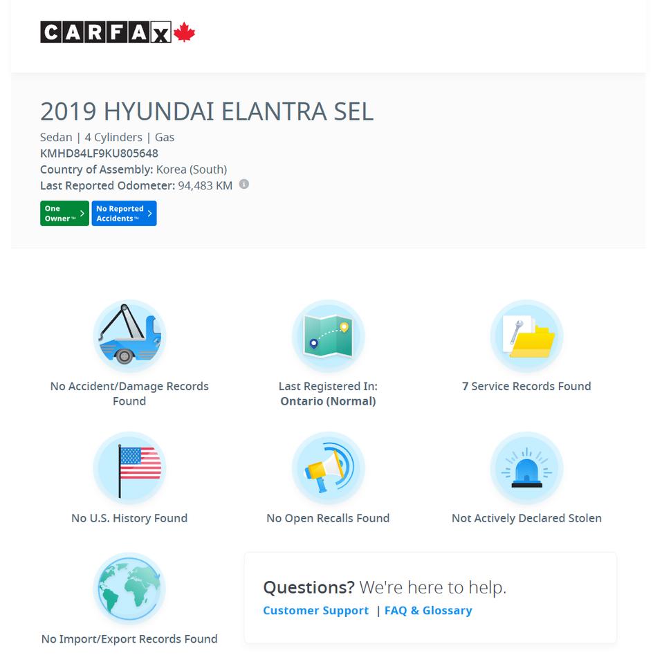 2019 Hyundai Elantra Preferred+One Owner+CLEAN CARFAX Photo3