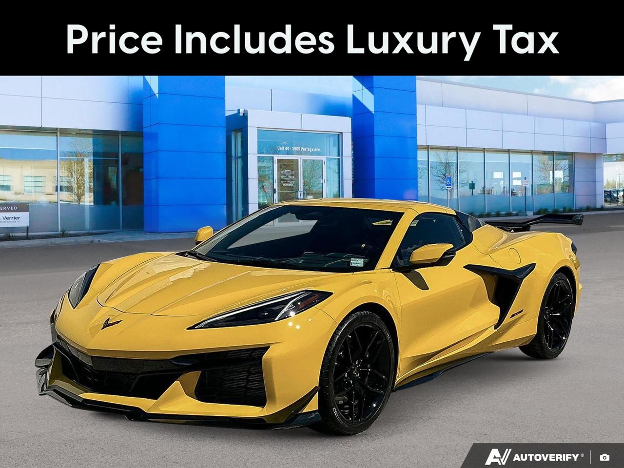 Price Includes Added Accessories Plus Stealth Interior Trim Package | Competition Yellow Leather Stitch | Black Exhaust Tips | Battery Protection Package
The 2026 Chevrolet Corvette 2LZ in striking Yellow over Jet Black is a drivers machine built for those who demand precision, performance, and a genuinely immersive experience behind the wheel. With a naturally aspirated 5.5L flat-plane crank V8, rear-wheel drive, and a curated suite of luxury and tech features, this Corvette isnt just fast  its refined.

- 5.5L 8-cylinder engine paired with rear-wheel drive for a pure, engaging driving experience
- Bold Yellow exterior with Jet Black interior  a classic, high-contrast combination that commands attention on any road
- Bose Performance Series Sound System with 14 speakers for audiophile-grade in-cabin audio
- Memory Driver and Passenger Convenience Package  seat, mirrors, and steering wheel positions saved per key fob
- Heated and vented front seats with 8-way power adjustment and lumbar control for both driver and passenger
- Dual-zone automatic climate control so both driver and passenger can set their own comfort level
- Remote vehicle starter system, heated steering wheel, and power tilt/telescopic column for year-round comfort
- Advanced safety suite including Side Blind Zone Alert, Rear Cross Traffic Alert, Lane Keep Assist, and Rear Park Assist

This Corvette is in new condition with only 10 km on the odometer  your opportunity to be the first behind the wheel. Visit Birchwood Chevrolet Buick GMC online at www.birchwoodchevrolet.ca to reserve this vehicle, start your purchase, or book a test drive. Have questions? Contact our team  were here to make the process straightforward and enjoyable.
See three brands under one roof at Birchwood Chevrolet Buick GMC  the only place in Winnipeg where you can compare GMC, Chevrolet, and Buick all in one visit. Save yourself some time, see a great selection, and learn everything you need to know. 

Your Experience is Everything at Birchwood Chevrolet Buick GMC. 

Click, call (204) 837-5811, or visit Birchwood Chevrolet Buick GMC at the Birchwood Auto Park, 3965 Portage Avenue West at the Perimeter.

Dealer Permit #4240.
Dealer permit #4240