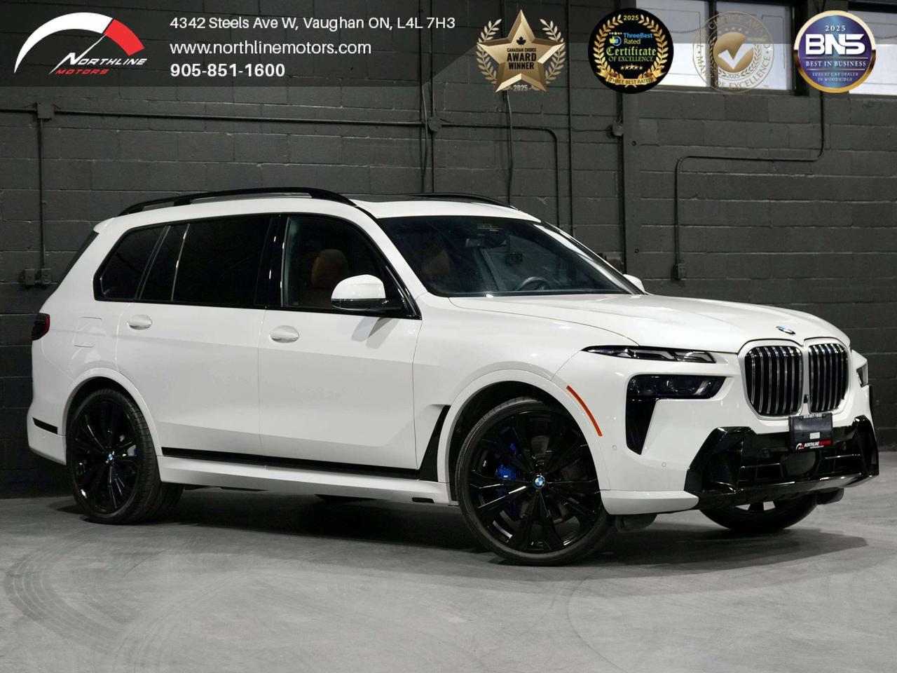 QUALIFY FOR A 4-YEAR WARRANTY TODAY!

-23-Inch Alloy Wheels
-360 Degree Camera with Parking Assist
-Connected Package Professional
-Panoramic Sunroof
-BMW Live Cockpit Professional (Digital Instrument Cluster)
-iDrive Navigation & Multimedia System
-Harman/Kardon Premium Sound System
-Apple CarPlay & Android Auto Integration
-Wireless Phone Charging
-Heated & Power-Adjustable Front Seats
-Heated Rear Seats
-Four-Zone Automatic Climate Control
-Power Tailgate
-LED Headlights with BMW Laserlight
-Lane Departure Warning & Advanced Driver Assistance Features
-Heads-Up Display

At Northline Motors, were a family-owned dealership committed to delivering a transparent, stress-free car-buying experience. With over 12 years of industry experience and multiple consumer choice awards, weve built our reputation on quality vehicles, competitive pricing, and exceptional customer service.
Every vehicle comes with:
 Full vehicle history report
 Financing options available
 Extended warranty packages
 Aftermarket protection services
 Ongoing customer support past purchase
Browse our latest inventory online or visit our friendly, no-pressure showroom. Coffee and tea are always on us!
Please note: Prices exclude applicable taxes and licensing fees. All vehicles, unless otherwise specified, can be certified for an additional $999; otherwise, as per OMVIC regulations, the vehicle is not drivable, certified, or e tested.
While every effort is made to ensure accuracy, errors, omissions, and pricing changes may occur.  Please contact our sales team to verify vehicle details including vehicle options and availability.