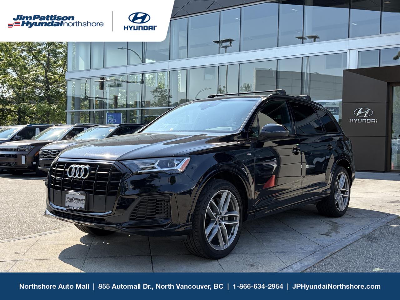 2021 Audi Q7 quattro  Legendary 3-Row German Luxury, This spectacular 2021 Audi Q7 combines executive-level comfort, world-class engineering, and true three-row versatility. Sitting at 87,907 original kilometres, this premium SUV has been thoroughly inspected and beautifully detailed. It stands ready to handle your daily bridge commutes, weekend shopping trips, or winter family expeditions up the Sea-to-Sky highway to Whistler in absolute luxury. STEALTH LUXURY IN STUNNING BLACK Forget boring family haulers. This Audi Q7 is finished in a commanding, deep Black exterior that highlights Audis signature sharp body lines, muscular wheel arches, and bold front grille. Inside, you are wrapped in a meticulously crafted cabin featuring premium materials, and  leather seating surfaces. 

Price includes dealer administration fee ($595) and VSA transaction levy ($10). Finance placement fee ($595) if applicable, GST and PST are additional. D#6700