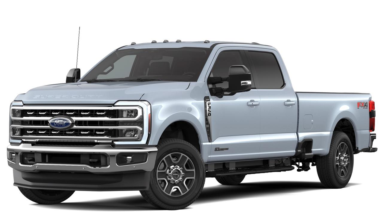 <p>Get ready to experience the pinnacle of capability and luxury with the brand new 2026 Ford SuperDuty F-350 Lariat, now available at Fort Motors. This isnt just a truck; its a statement of power and refinement, built to conquer any challenge you throw its way. Dressed in a striking Glacier Grey Metallic finish, this SuperDuty commands attention with its bold presence and rugged good looks. Step inside the meticulously crafted cabin, and youll find yourself surrounded by premium comfort and cutting-edge technology, designed to make every journey, whether its a demanding workday or a weekend adventure, an absolute pleasure.</p>
<p>Underneath its commanding exterior lies the heart of a beast: the legendary 6.7L Power Stroke V8 Diesel engine, paired with a smooth 10-speed automatic TorqShift transmission. This formidable combination delivers relentless power and unwavering reliability, ensuring you have the muscle to tow, haul, and tackle the toughest jobs with confidence. The 4-wheel drive system, coupled with the FX4 Off-Road Package, means youre equipped to venture off the beaten path and explore with unparalleled freedom. From its robust construction to its intelligent features, this 2026 Ford SuperDuty F-350 Lariat is engineered to exceed expectations.</p>
<p>Here are 5 features that truly make this SuperDuty F-350 Lariat sizzle:</p>
<ul>
<li><strong>6.7L Power Stroke V8 Diesel Engine:</strong> Unleash the raw, untamed power of Fords renowned diesel engine, delivering exceptional torque and towing capability for your most demanding tasks.</li>
<li><strong>FX4 Off-Road Package:</strong> Conquer any terrain with confidence thanks to enhanced off-road capabilities, including skid plates and specialized suspension tuning for ultimate trail performance.</li>
<li><strong>B&O Sound System:</strong> Immerse yourself in crystal-clear audio with the premium Bang & Olufsen sound system, transforming your cabin into a concert hall on wheels.</li>
<li><strong>Lariat Premium Package:</strong> Elevate your driving experience with luxurious touches like power-sliding rear windows and stylish platform running boards for effortless entry and exit.</li>
<li><strong>18" Grey Machined Paint Alloy Wheels:</strong> These striking wheels not only enhance the trucks aggressive stance but also showcase its premium design and readiness for adventure.</li>
</ul>
<p><strong><em>Powered by AutoIntelligence™</em></strong></p>
<p>Vehicle information has been generated using artificial intelligence and is provided for informational purposes only. While efforts are made to ensure accuracy, please confirm all details directly with the dealer.</p>
