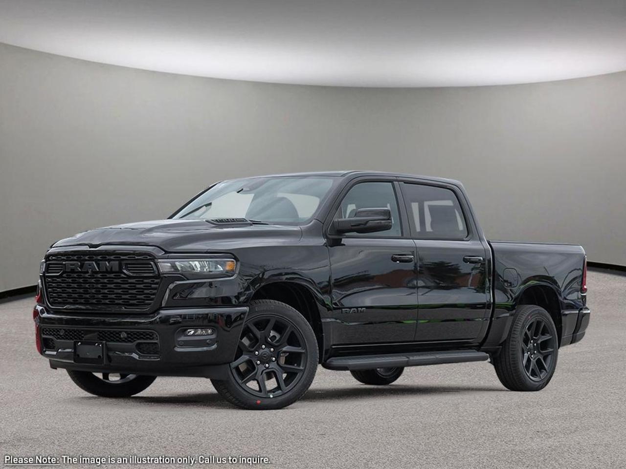 Introducing the 2026 Ram 1500 Sport 4x4 Crew Cab in sleek Black  a perfect blend of power, luxury, and cutting-edge technology. Powered by the 3.0L I6 Hurricane Twin Turbo engine paired with an 8-speed automatic transmission, this truck delivers exceptional performance with a 3.92 rear axle ratio and impressive 7,100 lbs GVWR for all your towing needs.Step inside to premium Leather-Faced front bucket seats with ventilation and heating, complemented by a spacious interior featuring dual wireless charging pads, under-seat lighting, and a massive 14.4 Uconnect touchscreen navigation system with Harman Kardon 19-speaker premium audio for an immersive driving experience.The Dual-Pane Panoramic Sunroof floods the cabin with natural light, while MOPAR all-weather mats and tubular side steps ensure durability and style. Stay confident with advanced trailering tech like Trailer Brake Control and a Tri-Fold Soft Tonneau Cover for added utility.Packed with driver-assist features including adaptive cruise control, lane departure warning, and a suite of safety airbags, the 2026 Ram 1500 Sport is designed to keep you safe and comfortable on every journey.PRICING ADVERTISED IS REFLECTING THE CASH INCENTIVE AND CANNOT BE STACKED WITHLOW-RATEFINANCING, PRICING ADVERTISED CAN BE FINANCED. REACH OUT TO THE SALES TEAM TO GET YOUR QUOTE TAILORED TO HOW YOU WOULD LIKE TO BUYCALL AURORA DODGE NOW AT867-873-4222