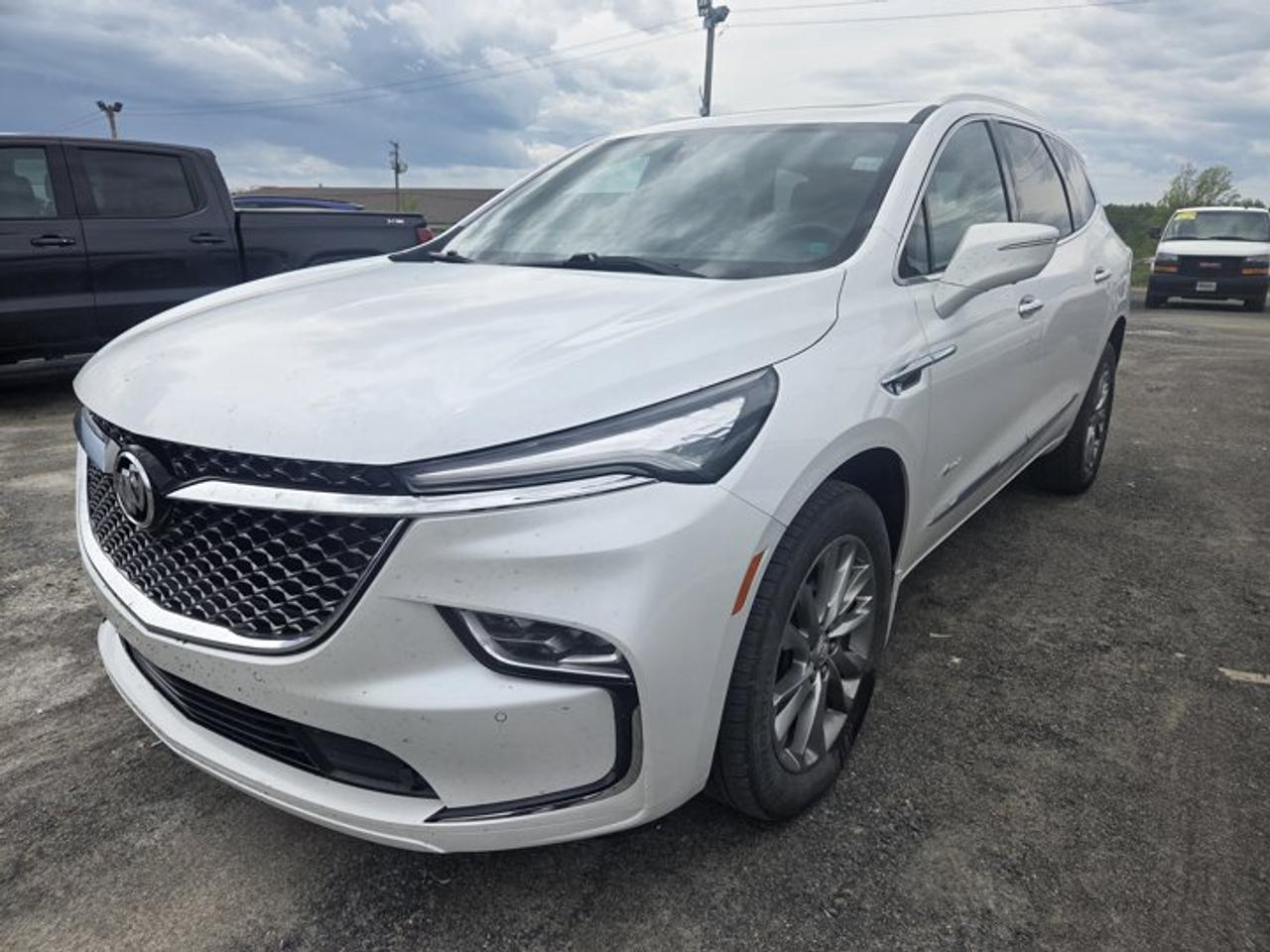 New Price!Recent Arrival!White Frost Tricoat 2024 Buick Enclave Avenir AWD 9-Speed Automatic 3.6L V6 SIDI VVTAWD, 10 Speakers, 3.49 Final Drive Axle Ratio, 3rd row seats: split-bench, 4-Wheel Disc Brakes, 5000 lbs Trailering Package, 6-Way Power Front Passenger Seat Adjuster, 7-Passenger Seating, 8-Way Power Driver Seat Adjuster, ABS brakes, Air Conditioning, Alloy wheels, AM/FM radio: SiriusXM with 360L, Auto High-beam Headlights, Auto tilt-away steering wheel, Auto-dimming door mirrors, Auto-dimming Rear-View mirror, Automatic temperature control, Avenir Technology Package, Bose Performance-Enhanced Premium 10-Speaker Syst, Brake assist, Bumpers: body-colour, Chassis Continuously Variable Real Time Damping, Compass, Delay-off headlights, Driver 4-Way Power Lumbar Seat Adjuster, Driver door bin, Driver vanity mirror, Dual front impact airbags, Dual front side impact airbags, Electronic Stability Control, Emergency communication system: OnStar and Buick connected services capable, Engine Block Heater, Enhanced Avenir Design Headlamps, Exterior Parking Camera Rear, Four wheel independent suspension, Front anti-roll bar, Front Bucket Seats, Front dual zone A/C, Front Passenger 4-Way Power Lumbar Seat Adjuster, Front reading lights, Fully automatic headlights, Garage door transmitter, Heads-Up Display, Heated door mirrors, Heated Driver & Front Passenger Seats, Heated front seats, Heated rear seats, Heated steering wheel, Heavy-Duty Cooling System, Hitch Guidance, Hitch Guidance w/Hitch View, Illuminated entry, Leather steering wheel, Low tire pressure warning, Memory seat, Navigation System, Occupant sensing airbag, Outside temperature display, Overhead airbag, Overhead console, Panic alarm, Passenger door bin, Passenger vanity mirror, Perforated Leather-Appointed Seat Trim, Power door mirrors, Power driver seat, Power Liftgate, Power moonroof, Power passenger seat, Power steering, Power windows, Preferred Equipment Group 1SP, Premium audio system: Buick Infotainment System, Premium Ride Suspension, Radio data system, Radio: Buick Infotainment Sys AM/FM Stereo w/Nav, Rain sensing wipers, Rear air conditioning, Rear anti-roll bar, Rear reading lights, Rear window defroster, Rear window wiper, Remote keyless entry, Security system, SiriusXM w/360L, Speed control, Speed-sensing steering, Spoiler, Steering wheel memory, Steering wheel mounted audio controls, Tachometer, Telescoping steering wheel, Tilt steering wheel, Traction control, Trip computer, Turn signal indicator mirrors, Variably intermittent wipers, Vehicle Health Management, Ventilated Driver & Front Passenger Seats, Ventilated front seats, Wheels: 20 w/Pearl Nickel Finish, Wireless Apple CarPlay/Wireless Android Auto.At Steele GMC Buick Fredericton, were proud to be your Used Car Mega Center serving drivers all across Atlantic Canada from Fredericton, Oromocto, New Maryland, Woodstock, Saint John, and Moncton in New Brunswick, to Nova Scotia, Prince Edward Island, and Newfoundland. Our inventory features all makes and models of used cars, trucks, SUVs, and vans, giving you the best selection in the region. Whether you need a fuel-efficient sedan, a family SUV, or a rugged pickup, youll find it right here at Steele GMC Buick Fredericton. With our Market Value Pricing, every vehicle is priced based on real-time market conditions, ensuring you get the best possible deal without the hassle of negotiating. We keep pricing transparent and competitive so you can shop with total confidence. No matter your credit situation good, bad, or no credit at all youre approved. Our finance experts work with lenders across Atlantic Canada to find the best terms for your budget, including second-chance financing, newcomer programs, and credit rebuilding solutions. As part of Steele Auto Group, Atlantic Canadas most diversified automotive group with 47 dealerships representing 27 brands, we offer unmatched selection, buying power,