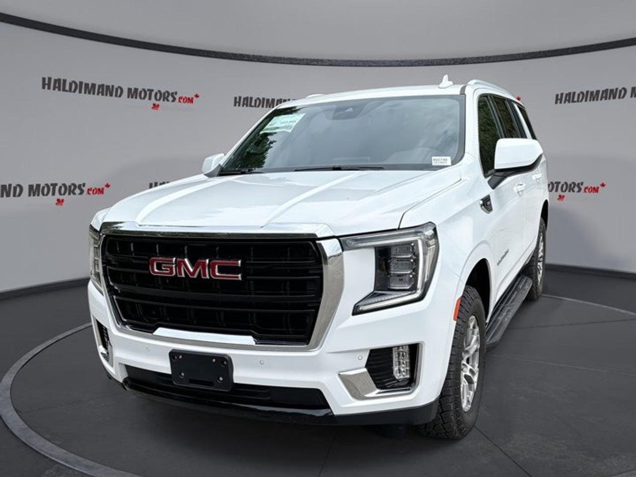 // ACCIDENT FREE!! //<br /><br />The 2023 GMC Yukon SLE 4WD is a full-size SUV built for busy family life, long highway trips, and confident all-season travel. This used Yukon, offered by Haldimand Motors Ltd. in Cayuga, pairs a clean White exterior with a Black interior, a strong 5.3-litre gas engine, and smooth automatic transmission.<br /><br />With 84,603 km on the odometer, this 2023 GMC Yukon SLE 4WD delivers the space, power, and everyday ease many drivers want in a large sport utility vehicle. It also stands out with four-wheel drive, air suspension, side steps, rear climate control, and modern phone connectivity for daily convenience.<br /><br />FEATURES OF THE Yukon SLE 4WD | No Accidents<br /><br />   5.3-litre gas V8 power and capability<br />   Four-wheel drive for year-round traction<br />   Air suspension supports composed highway comfort<br />   Large four-door SUV with useful versatility<br /><br />ADVANCED SAFETY FEATURES<br /><br />   Backup camera helps with reversing confidence<br />   Lane departure warning adds driving awareness<br />   Anti-lock brakes support controlled emergency stopping<br />   Multiple airbags help protect occupants well<br /><br />This 2023 GMC Yukon SLE 4WD gives you peace of mind with core safety features that matter every day. Stability control, child safety locks, tire pressure monitoring, and a full set of airbags help support safer travel whether you are in town, on the highway, or heading out in winter weather.<br /><br />PERFORMANCE AND EFFICIENCY<br /><br />   5.3-litre gas engine delivers strong output<br />   Automatic transmission provides smooth shifting response<br />   Four-wheel drive boosts traction in Canada<br />   Limited slip differential aids slippery surfaces<br /><br />The 2023 GMC Yukon SLE 4WD is designed to move people, cargo, and gear with confidence. Its V8 power works well for highway merging and passing, while the air suspension helps keep the ride calm and controlled. This SUV feels steady and capable in changing road conditions.<br /><br />COMFORT AND CONVENIENCE<br /><br />   Dual-zone climate control keeps front comfortable<br />   Rear climate control helps all passengers<br />   Remote starter adds cold-weather convenience<br />   Power seats offer tailored driving comfort<br /><br />Inside, this 2023 GMC Yukon SLE 4WD is set up to make every trip easier. Front air conditioning, automatic climate control, rear air conditioning, lumbar support for both front occupants, power windows, power steering, and push-button start all help create a relaxed and practical driving experience.<br /><br />TECHNONOLGY AND CONNECTIVITY<br /><br />   Apple CarPlay connects favourite mobile apps<br />   Android Auto supports easy smartphone access<br />   Bluetooth integration enables hands-free communication<br />   WiFi hotspot keeps passengers connected<br /><br />This 2023 GMC Yukon SLE 4WD keeps technology simple and useful. Steering wheel audio controls put key functions close at hand, while satellite radio adds more listening choice on long drives. The easy phone integration helps you stay connected, entertained, and focused on the road ahead.<br /><br />CARGO SPACE<br /><br />   Large rear area handles family gear<br />   Roof luggage rack expands carrying options<br />   Rear trunk access simplifies loading items<br />   Four-door layout improves passenger entry ease<br /><br />The 2023 GMC Yukon SLE 4WD offers the kind of room that makes a full-size SUV so appealing. There is space for groceries, sports equipment, travel bags, and daily cargo, while the roof rack adds extra utility when you need to bring along more for weekends away.<br /><br />AWARDS & RECOGNITIONS<br /><br />   Best Residual Value, full-size utility, Canadian Black Book, 2023<br /><br />WHAT OTHER OWNERS LIKE<br /><br />   Spacious cabin for families and travel<br />   Confident four-wheel drive in winter weather<br />   Strong V8 power for highway driving<br />   User-friendly infotainment and phone connectivity<br /><br />Drivers often praise the 2023 GMC Yukon SLE 4WD for its roomy layout, comfortable ride, and solid road presence. It is a smart choice for shoppers who want real SUV capability, practical comfort, and trusted GMC strength in one well-rounded package.<br /><br />This 2023 GMC Yukon SLE 4WD | No Accidentss VIN is: 1GKS2AKD3PR352427. Previous Daily Rental.<br /><br />WHY CHOOSE US? <br /><br />Honest & Transparent Buying Experience: Weve been a trusted name in business since 1984.<br /><br />STRAIGHTFORWARD PRICING:<br />Our Advertised Price Includes:<br />>>Safety Certification (No separate fee!)<br />>>30-Day 100% Mechanical Warranty<br />>>FREE Carfax History Report.<br />>>No upcharge for paying cash.<br />(Prices Exclude HST and Licensing Fees only.)<br /><br />>>Browse 300+ vehicles all in ONE LOCATION<br /><br />EASY FINANCING: Great rates & open loans<br /><br />WE BUY CARS: Get Top Dollar for your trade-in, or sell us your vehicle for CASH! Even if you dont buy from us!<br /><br />STOP BY TODAY<br />Treat yourself - stop by Haldimand Motors Ltd. located at 42 Talbot St E, Cayuga, ON N0A 1E0 to make this car yours today!<br /><br />https://www.haldimandmotors.com/used/stock-460746.html